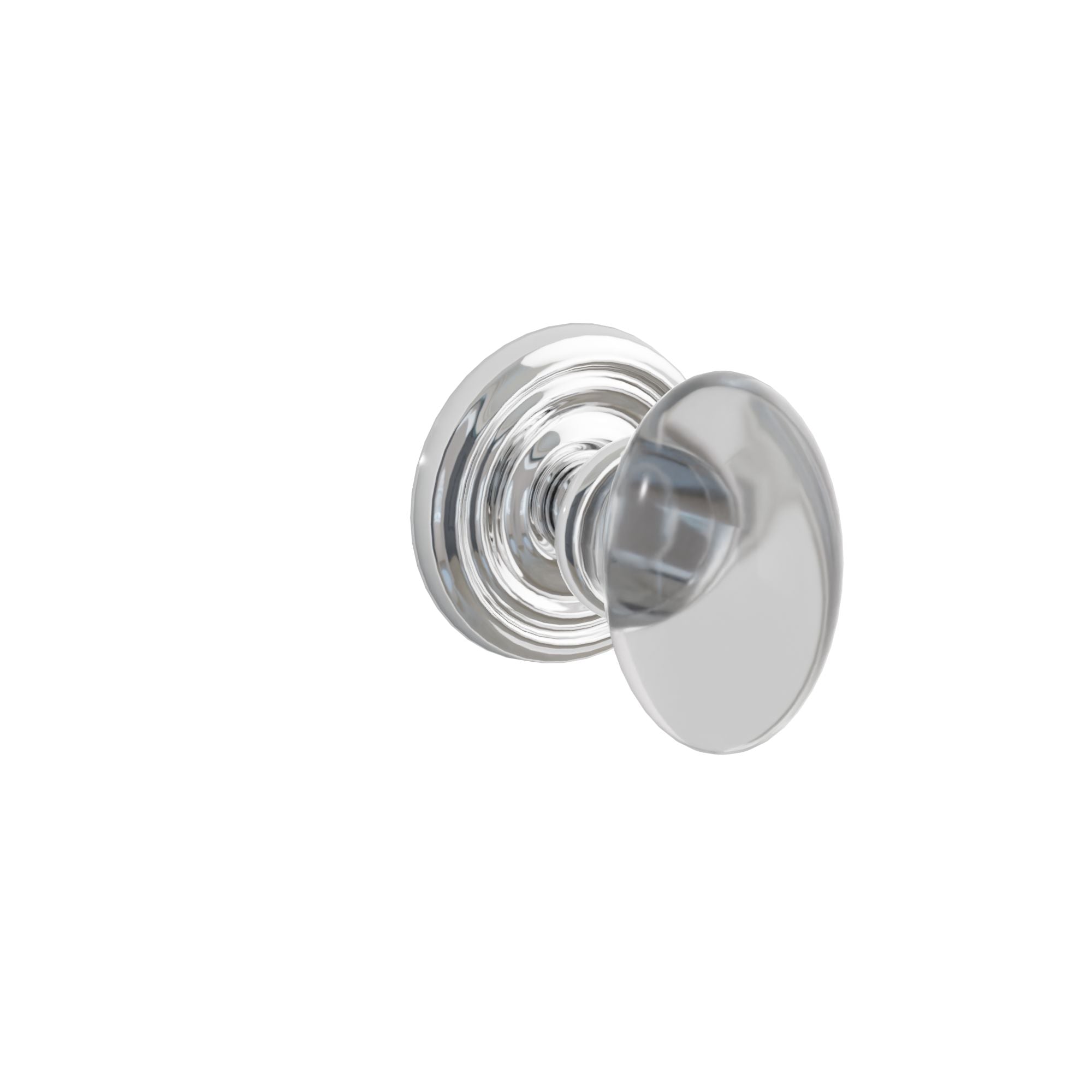 Emtek Concealed Fastener Hampton Glass Knob Set with Regular Rosette