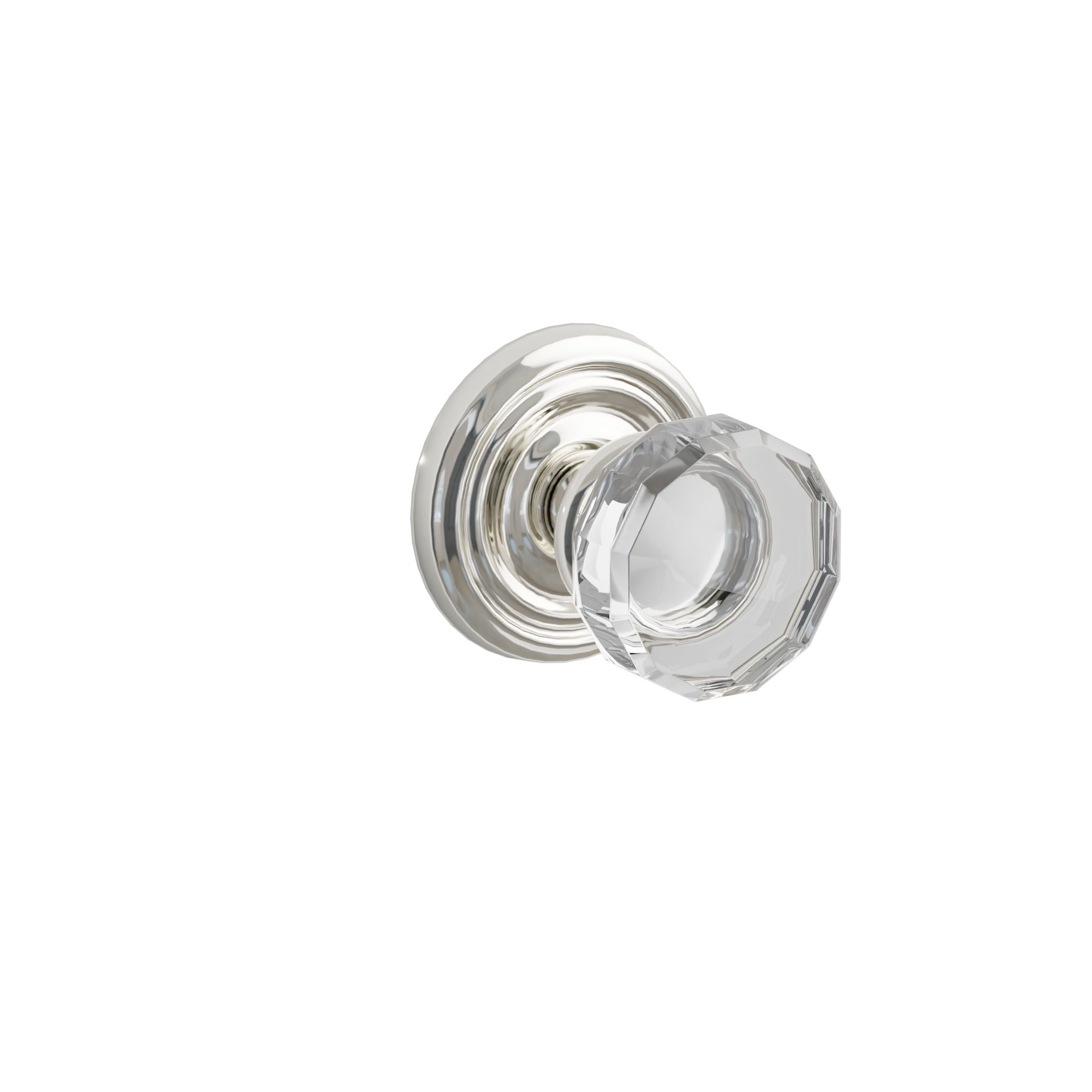 Emtek Concealed Fastener Lowell Glass Knob Set With Regular Rosette