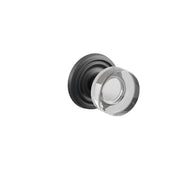 Emtek Concealed Fastener Modern Disc Glass Knob Set With Regular Rosette