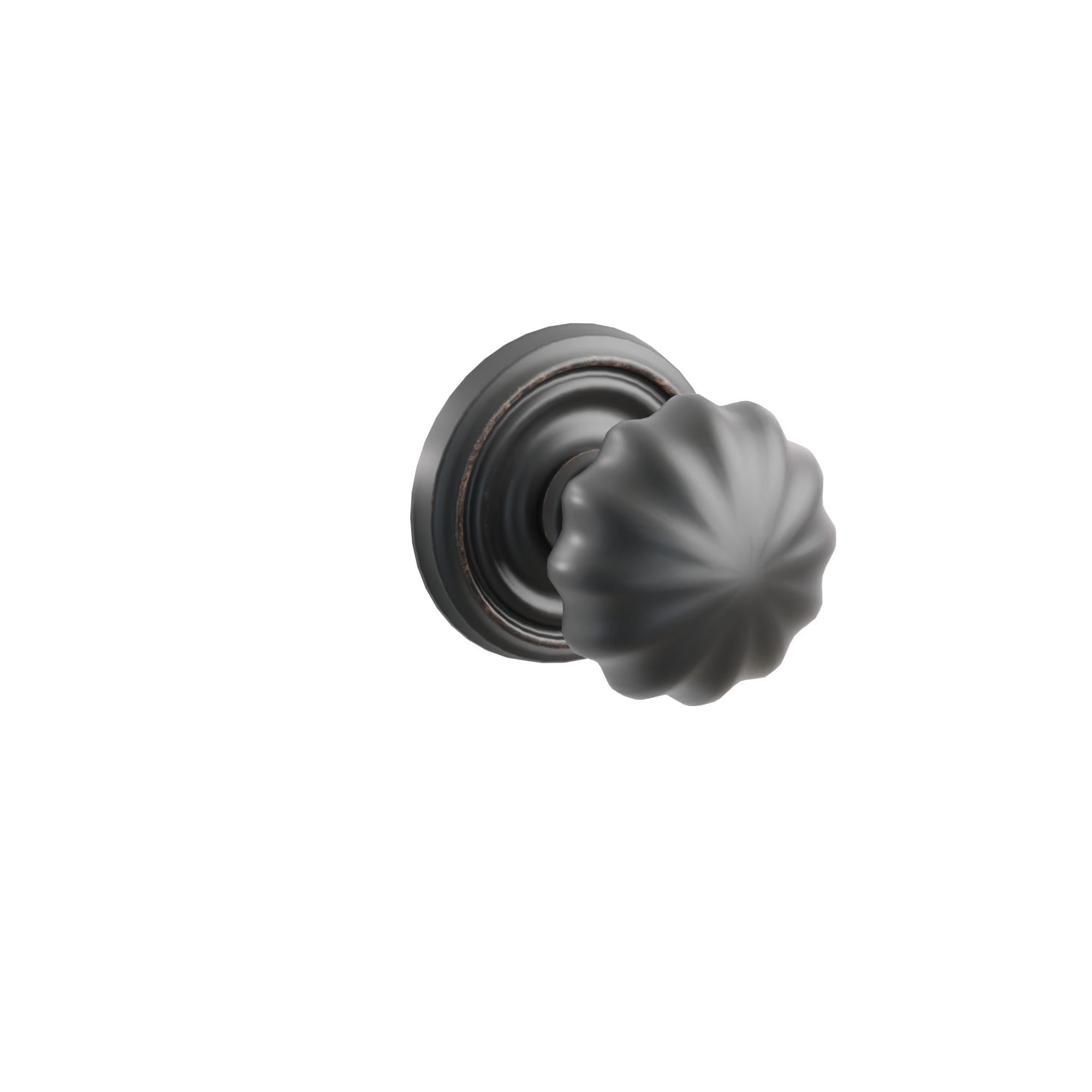 Emtek Concealed Fastener Melon Knob Set With Regular Rosette