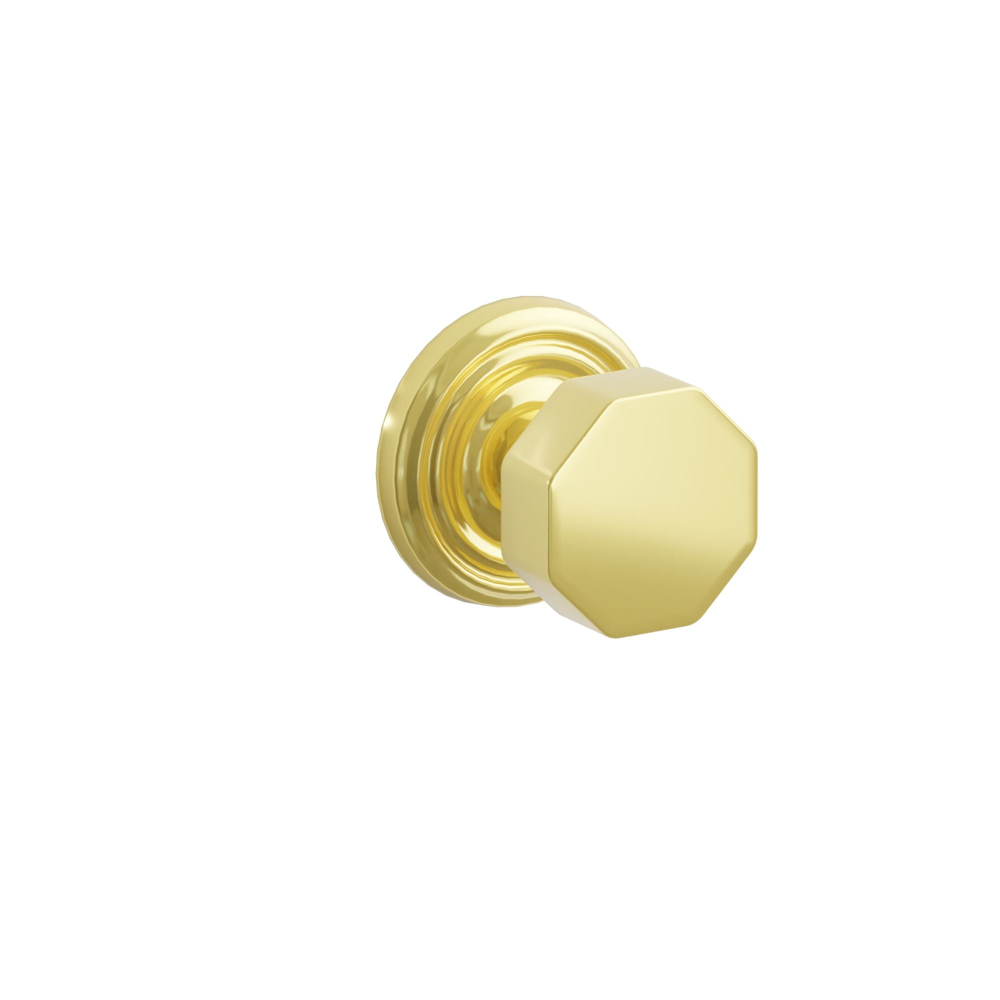 Emtek Concealed Fastener Octagon Knob Set With Regular Rosette
