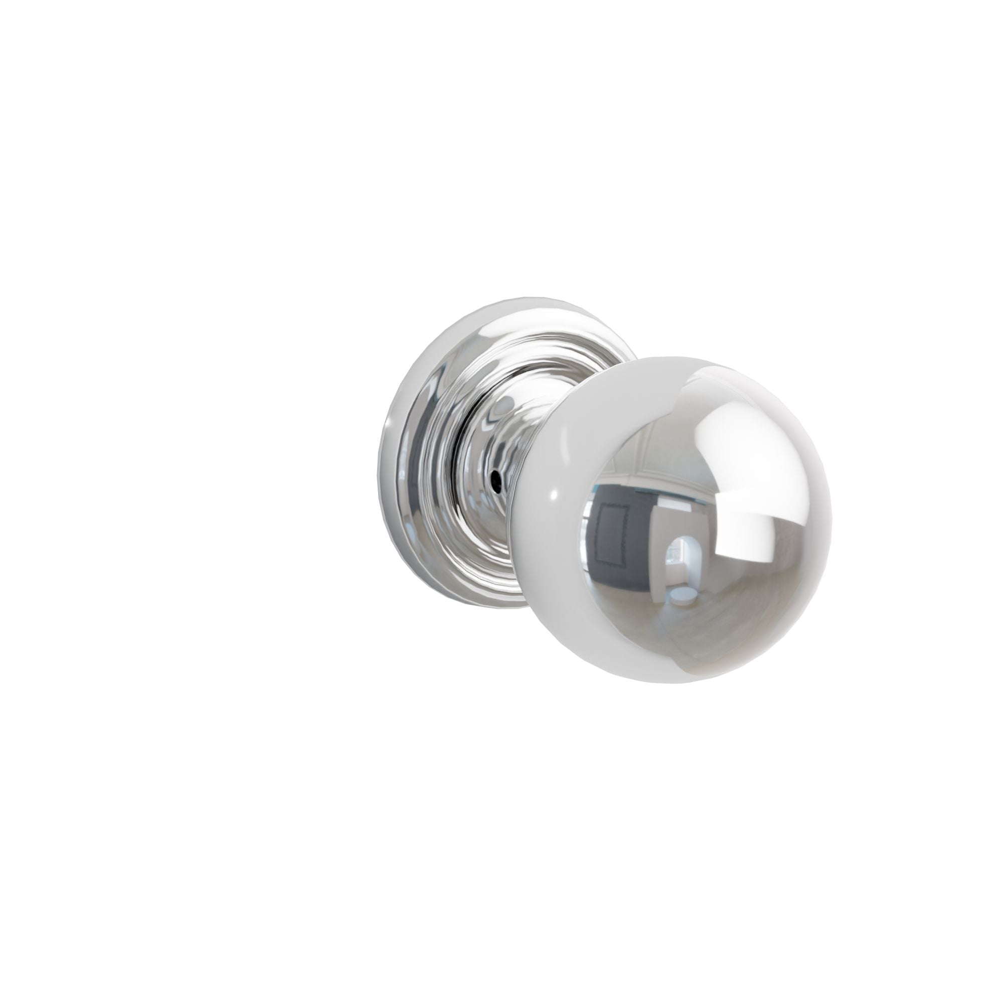 Emtek Concealed Fastener Orb Knob Set With Regular Rosette