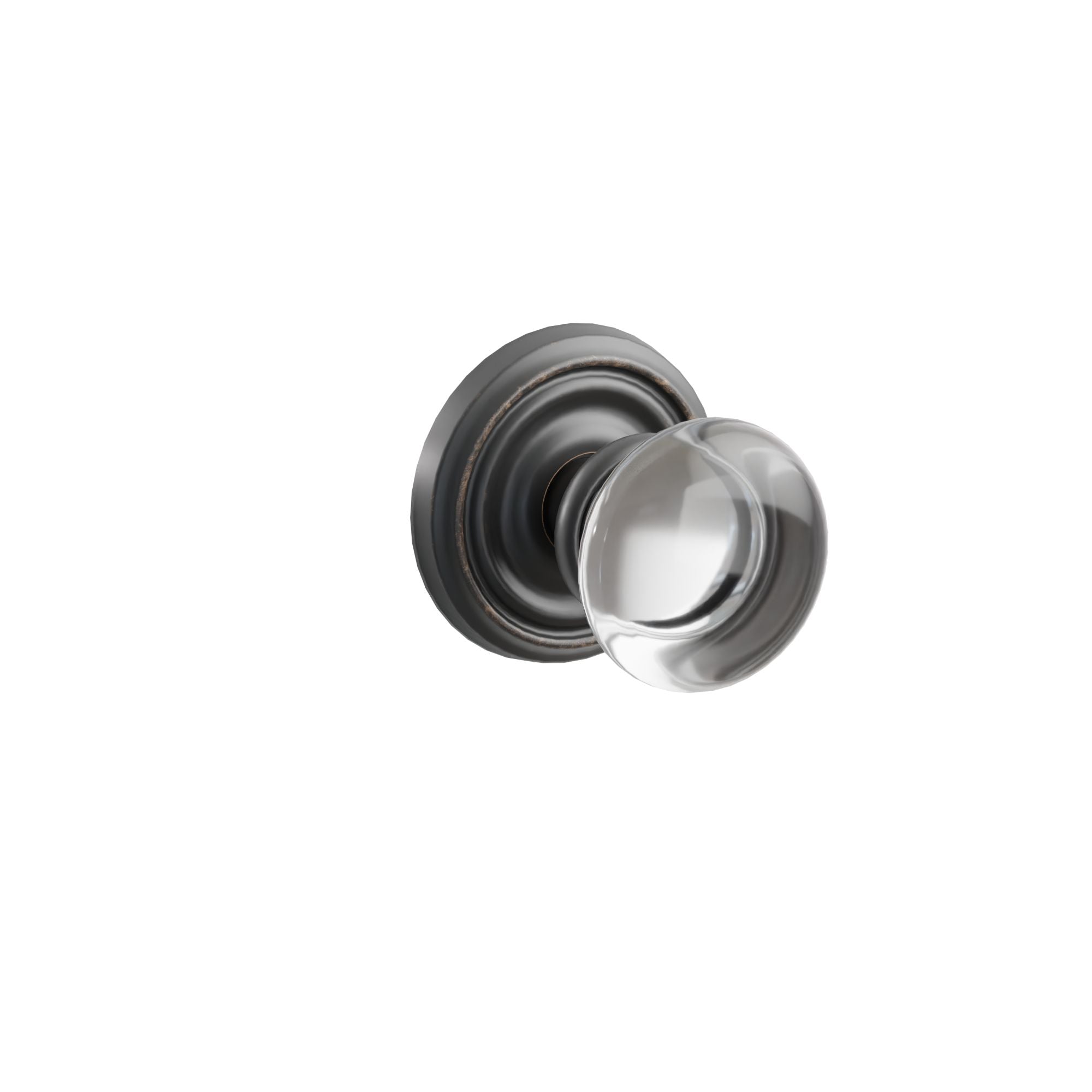 Emtek Concealed Fastener Providence Glass Knob Set with Regular Rosette