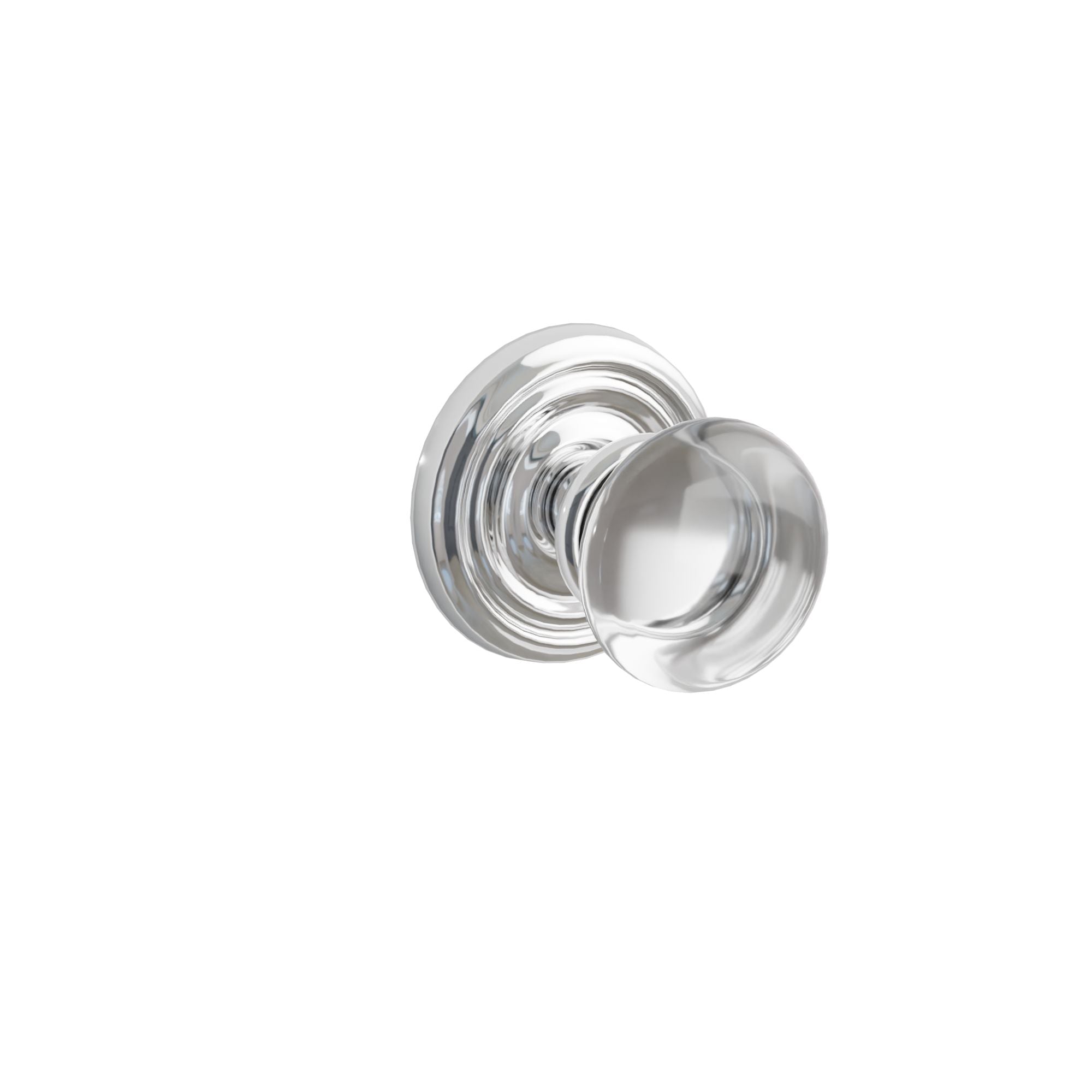 Emtek Concealed Fastener Providence Glass Knob Set with Regular Rosette