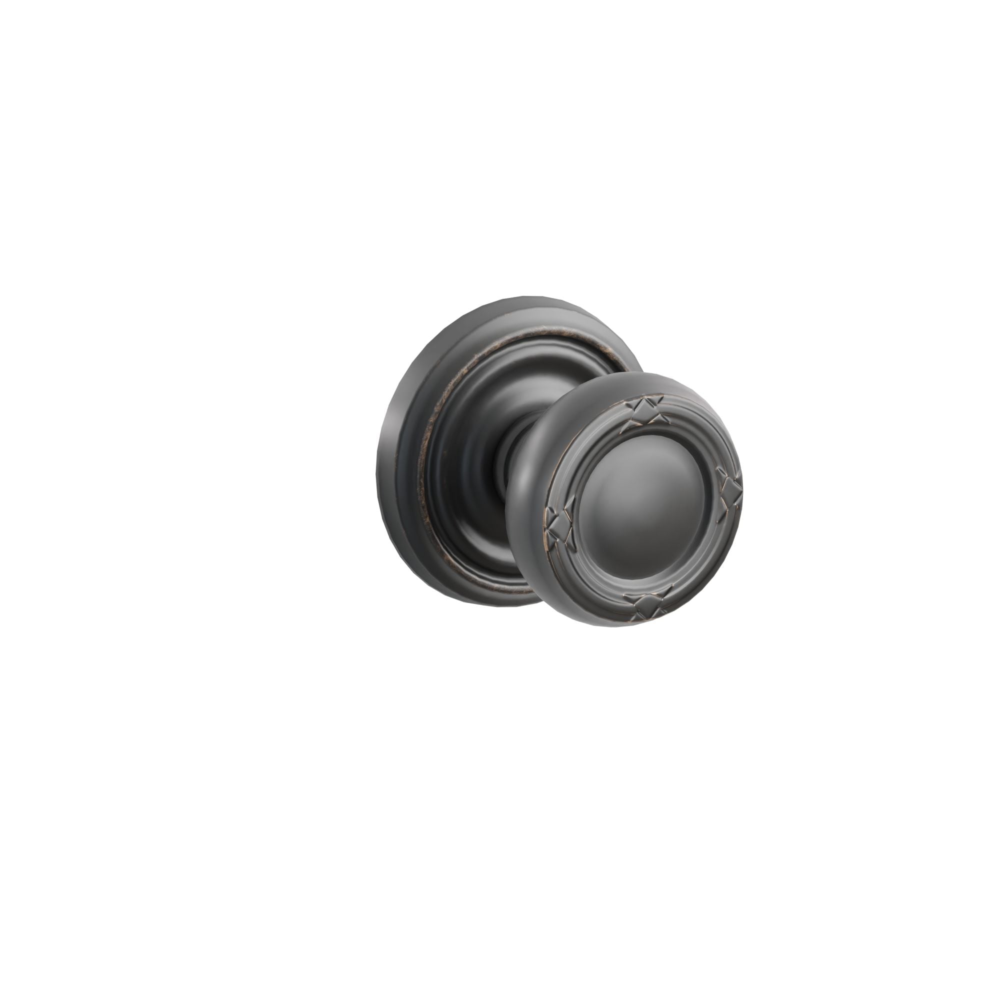 Emtek Concealed Fastener Ribbon & Reed Knob Set With Regular Rosette