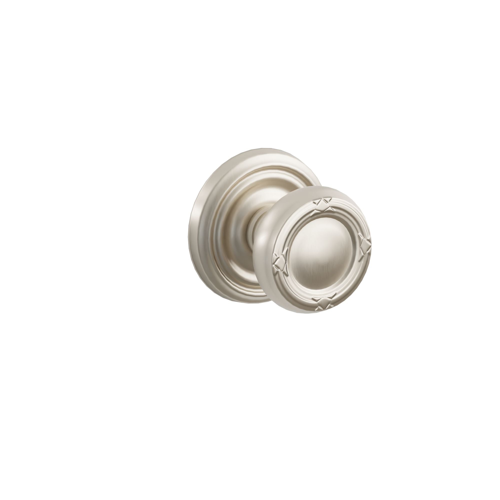 Emtek Concealed Fastener Ribbon & Reed Knob Set With Regular Rosette