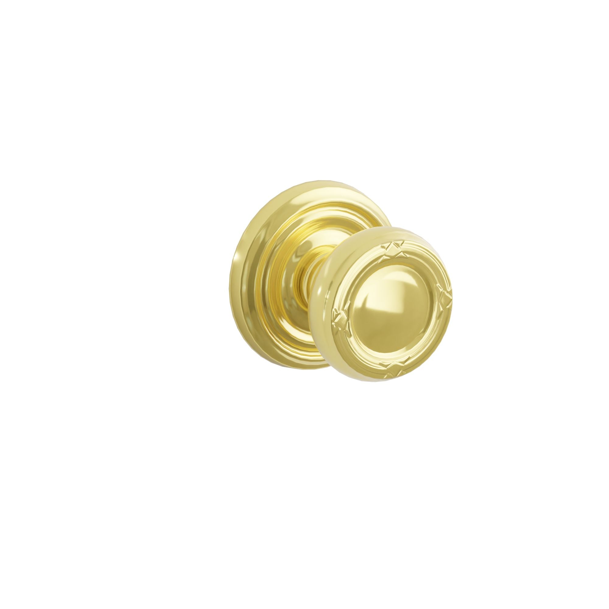 Emtek Concealed Fastener Ribbon & Reed Knob Set With Regular Rosette