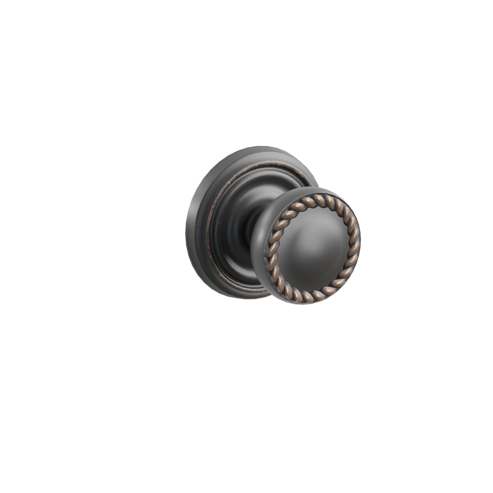 Emtek Concealed Fastener Rope Knob Set With Regular Rosette