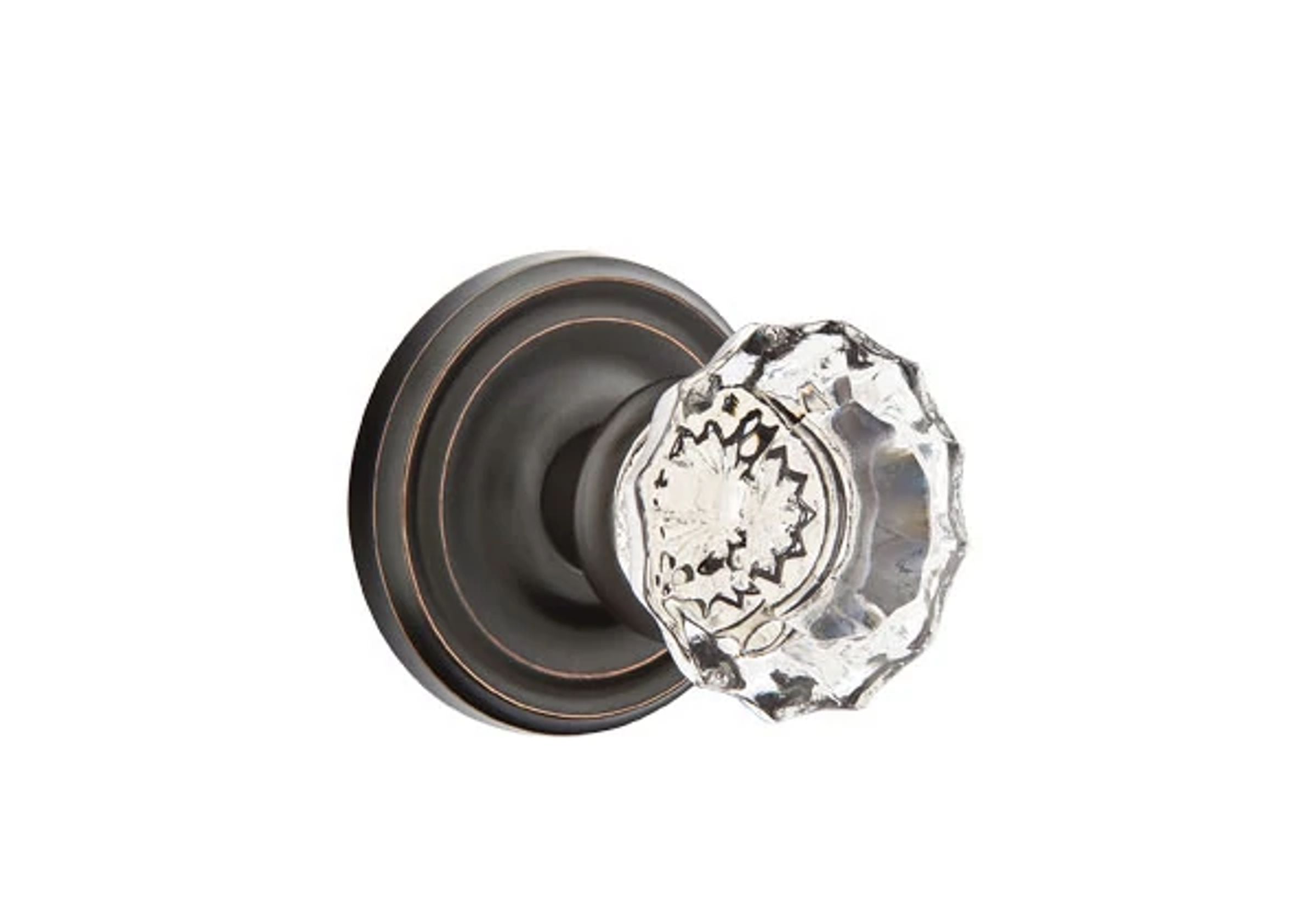 Emtek Astoria Glass Knob Set with Regular Rosette