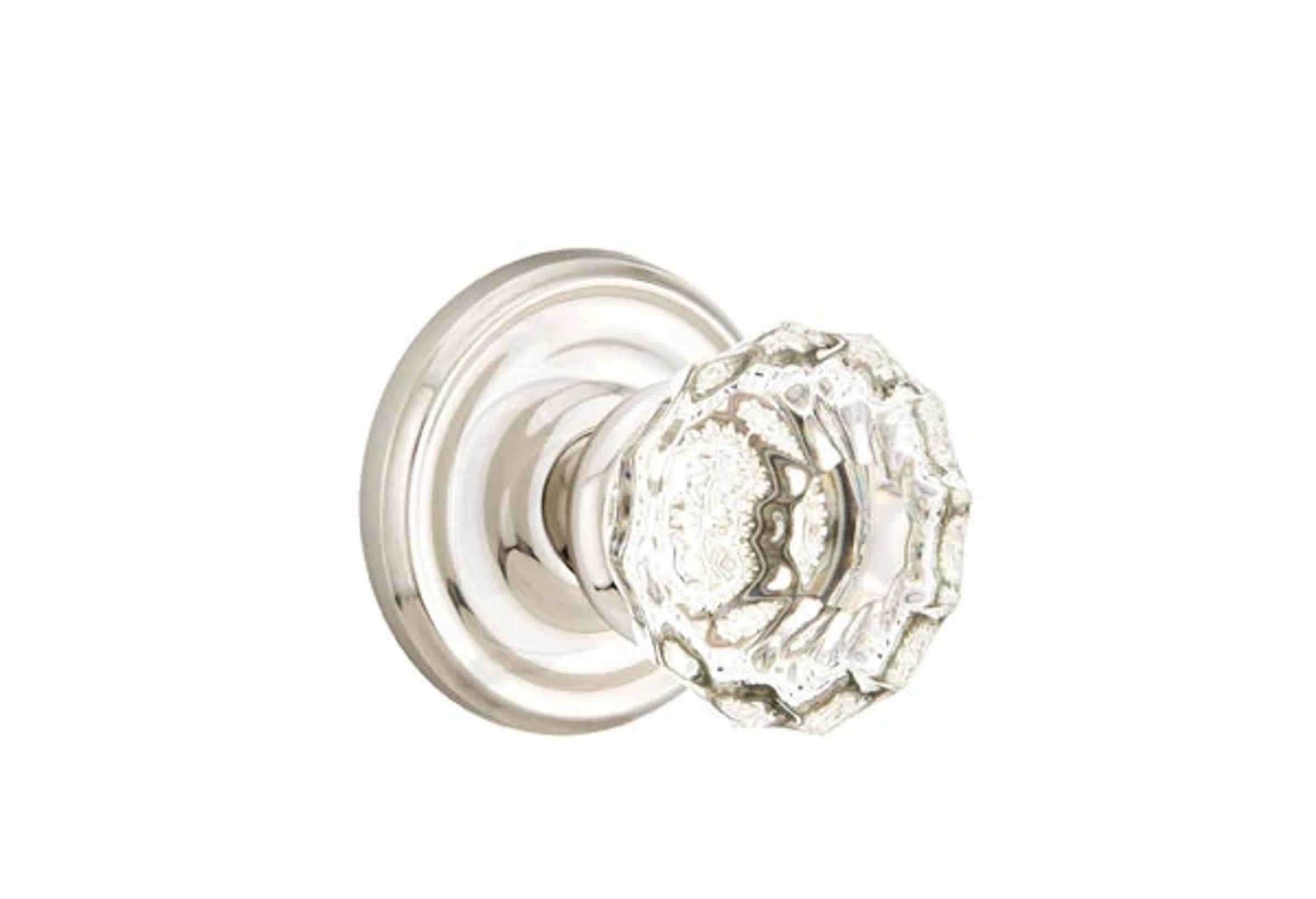 Emtek Astoria Glass Knob Set with Regular Rosette