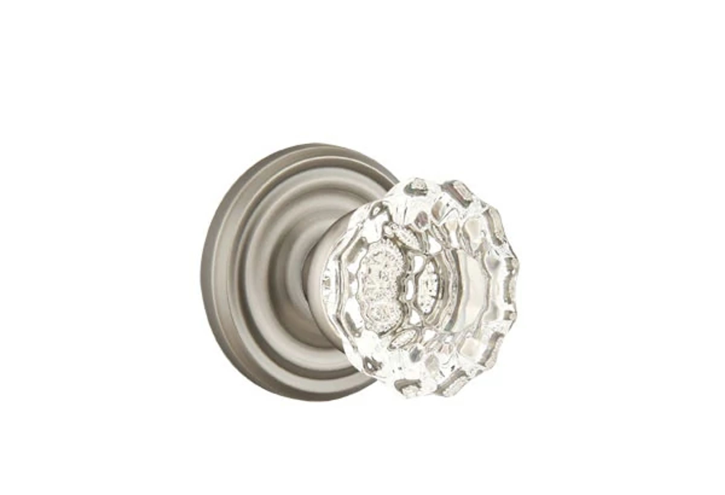 Emtek Astoria Glass Knob Set with Regular Rosette