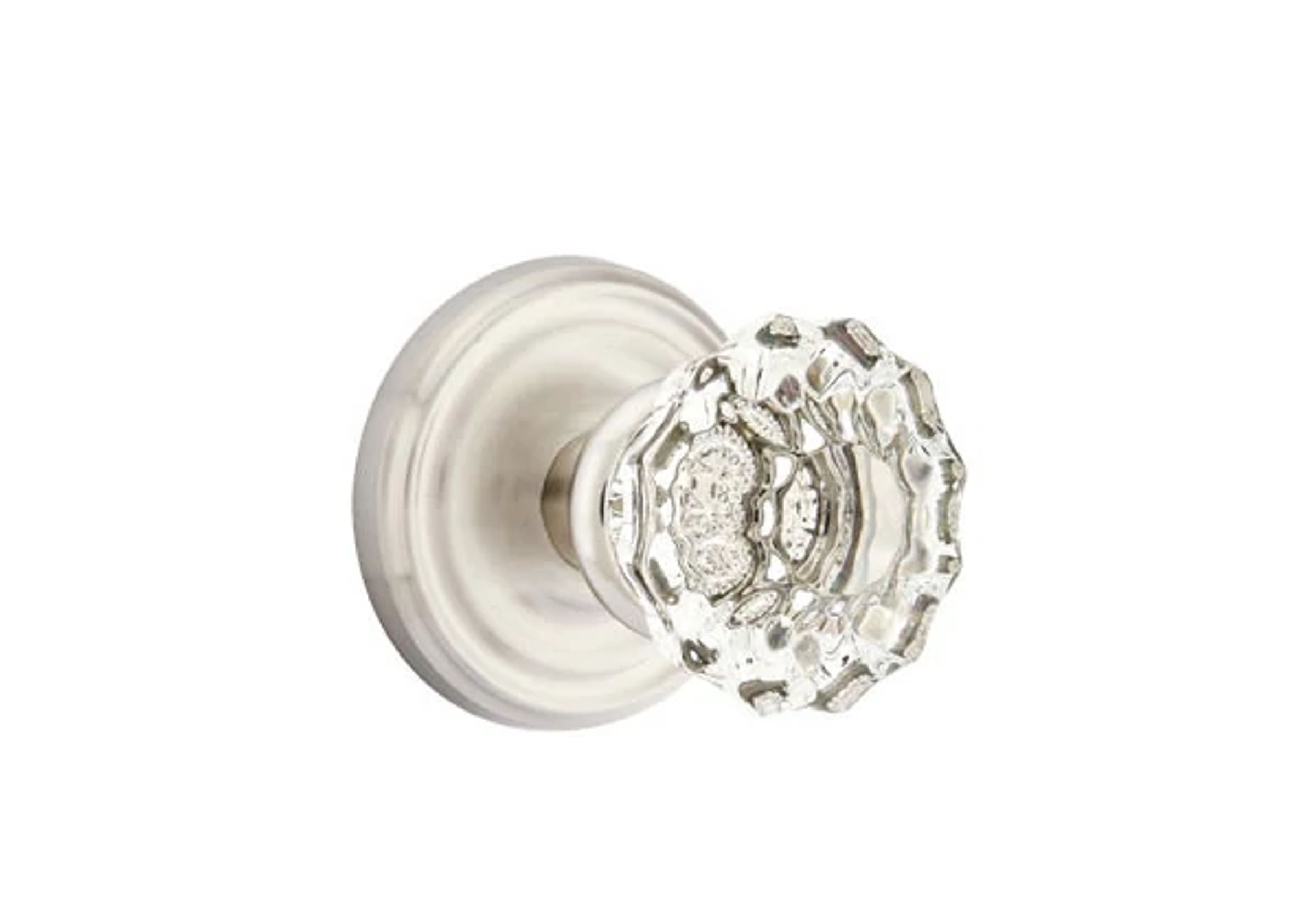 Emtek Astoria Glass Knob Set with Regular Rosette
