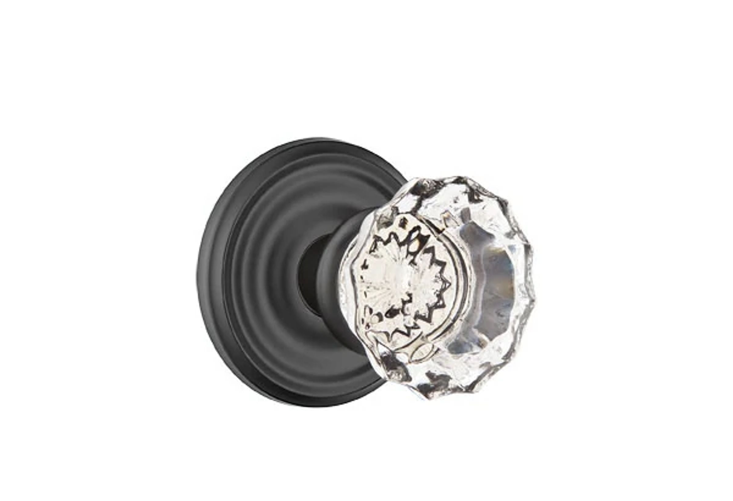 Emtek Astoria Glass Knob Set with Regular Rosette