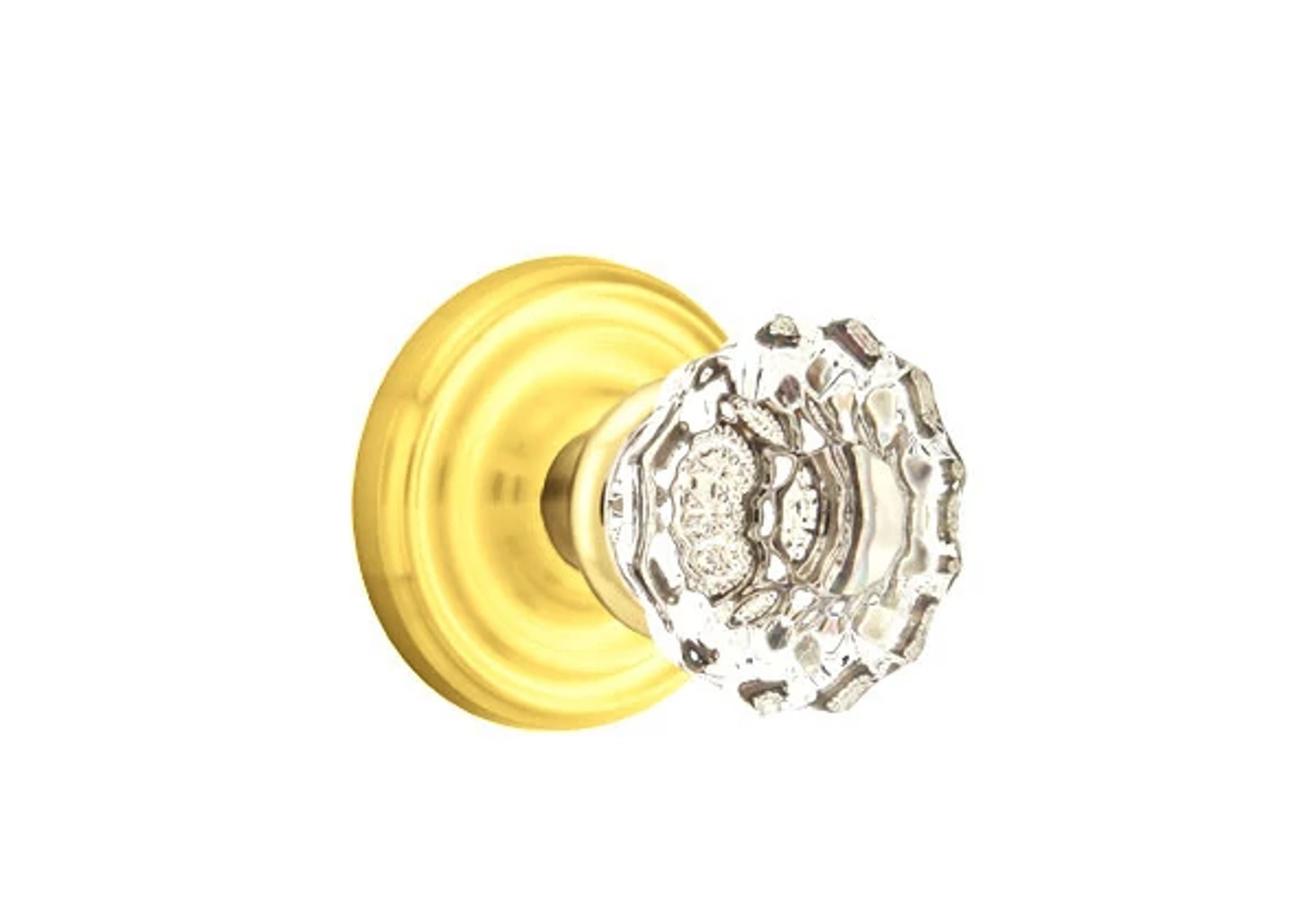 Emtek Astoria Glass Knob Set with Regular Rosette