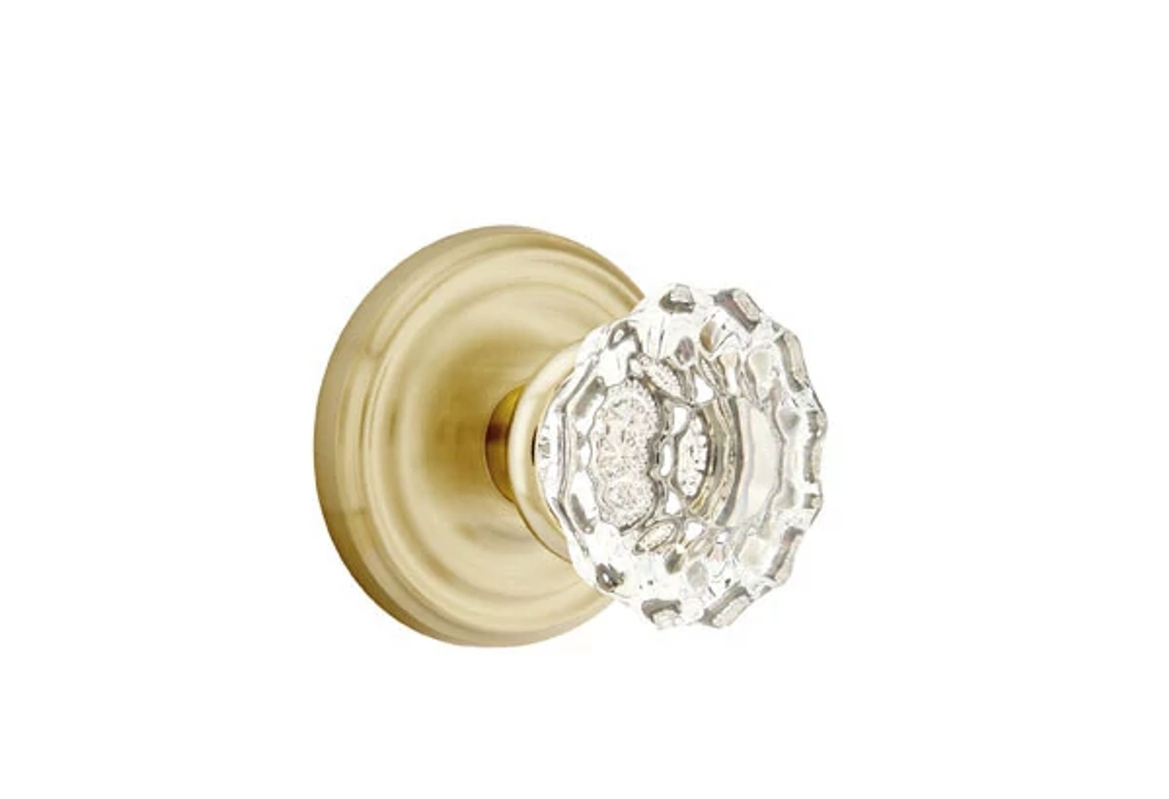 Emtek Astoria Glass Knob Set with Regular Rosette