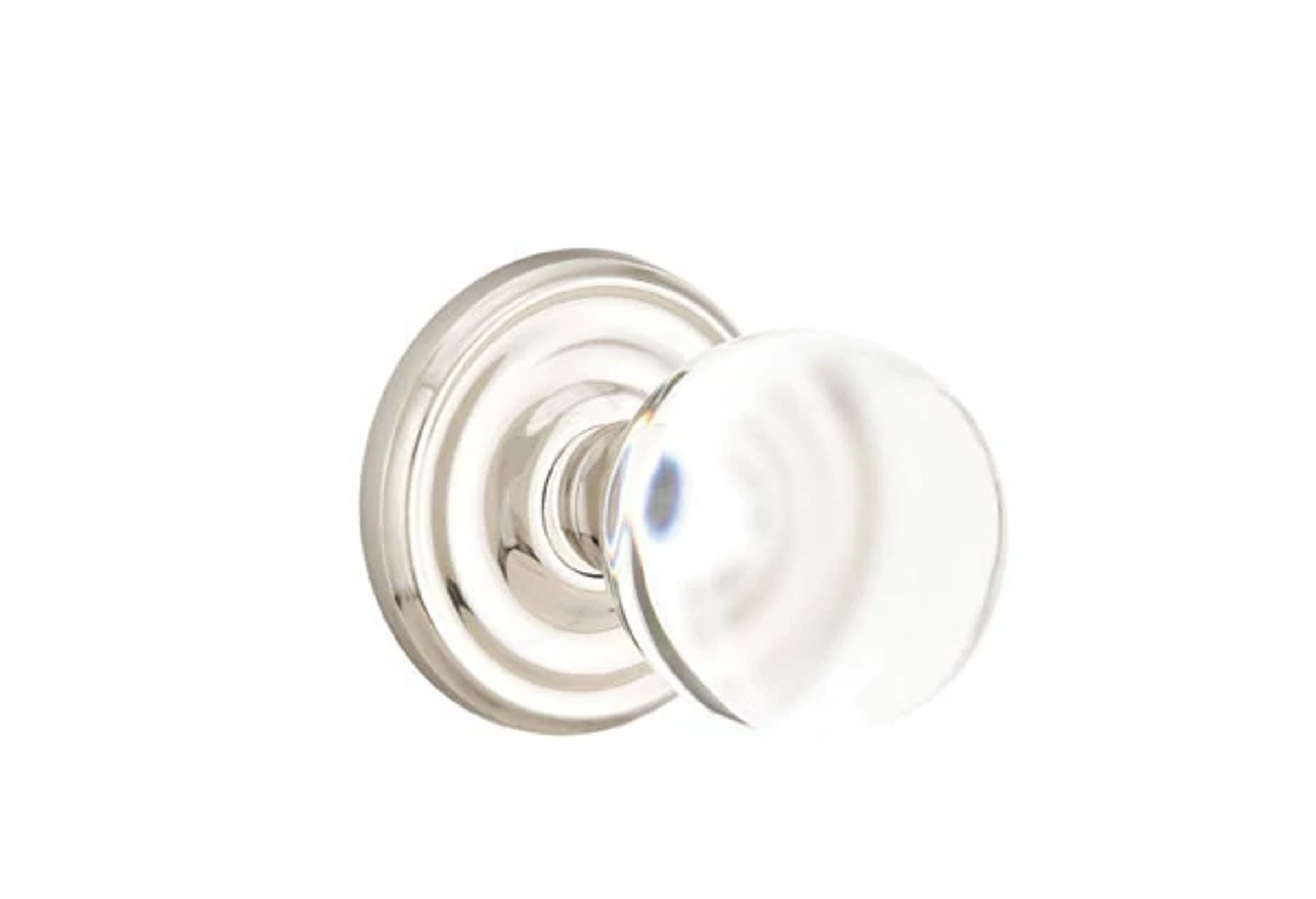 Emtek Bristol Glass Knob Set with Regular Rosette