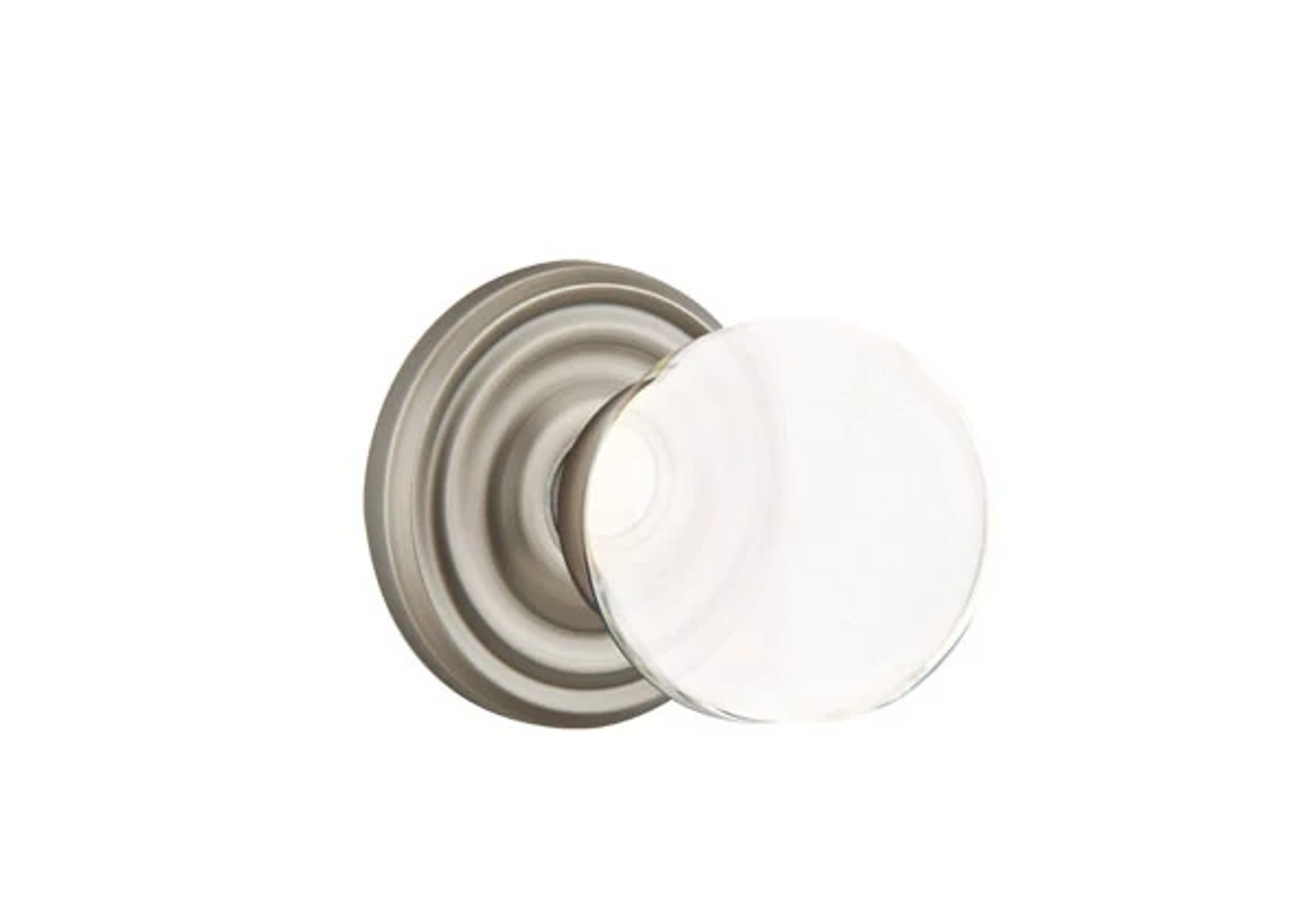 Emtek Bristol Glass Knob Set with Regular Rosette