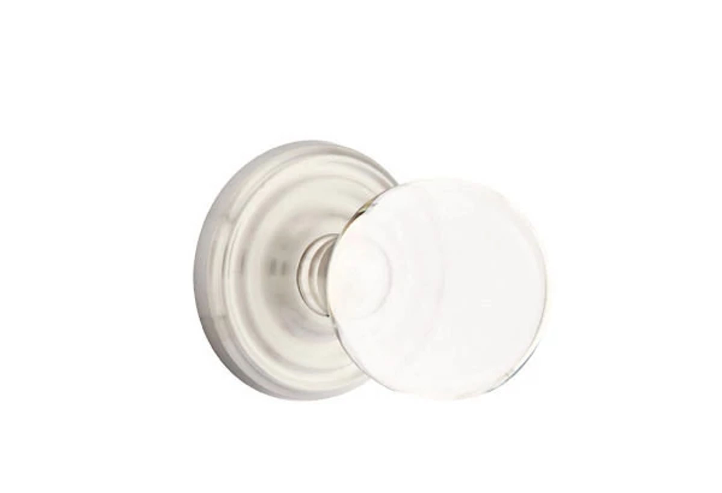 Emtek Bristol Glass Knob Set with Regular Rosette