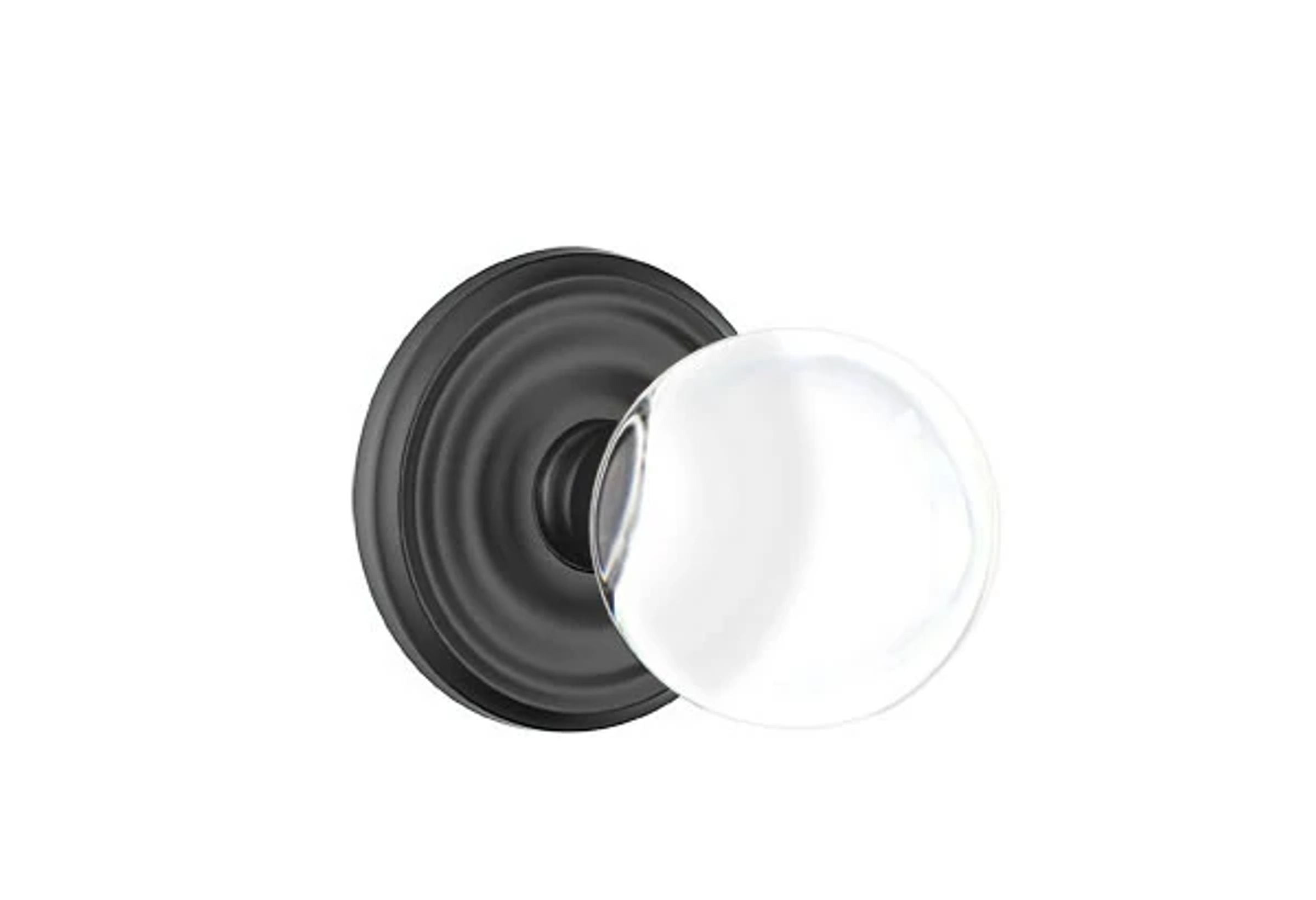 Emtek Bristol Glass Knob Set with Regular Rosette