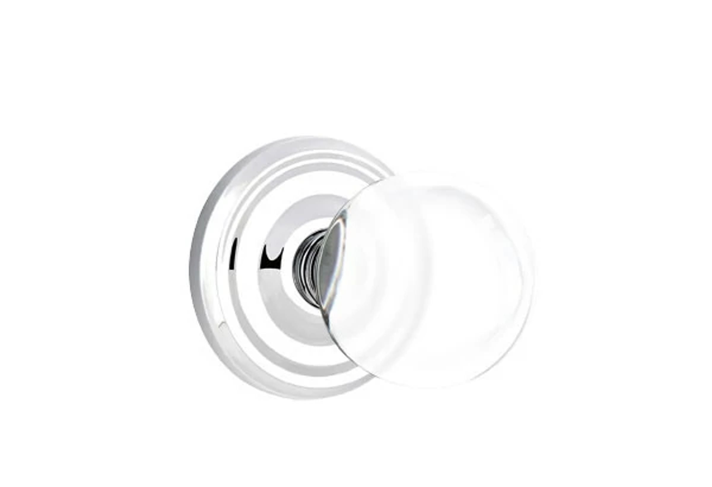 Emtek Concealed Fastener Bristol Glass Knob Set with Regular Rosette