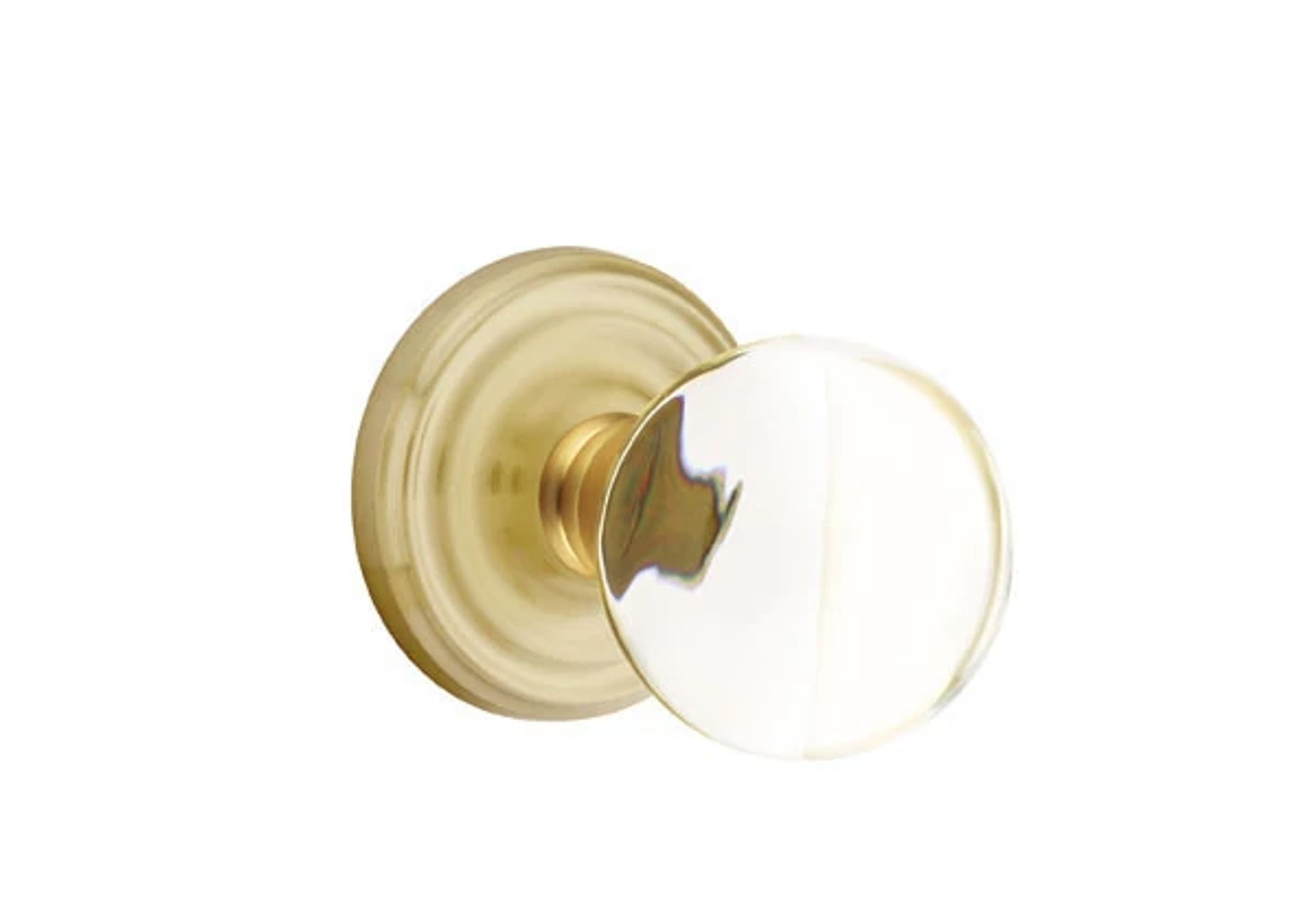 Emtek Bristol Glass Knob Set with Regular Rosette