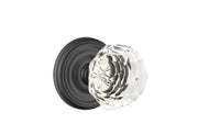 Emtek Diamond Glass Knob Set with Regular Rosette