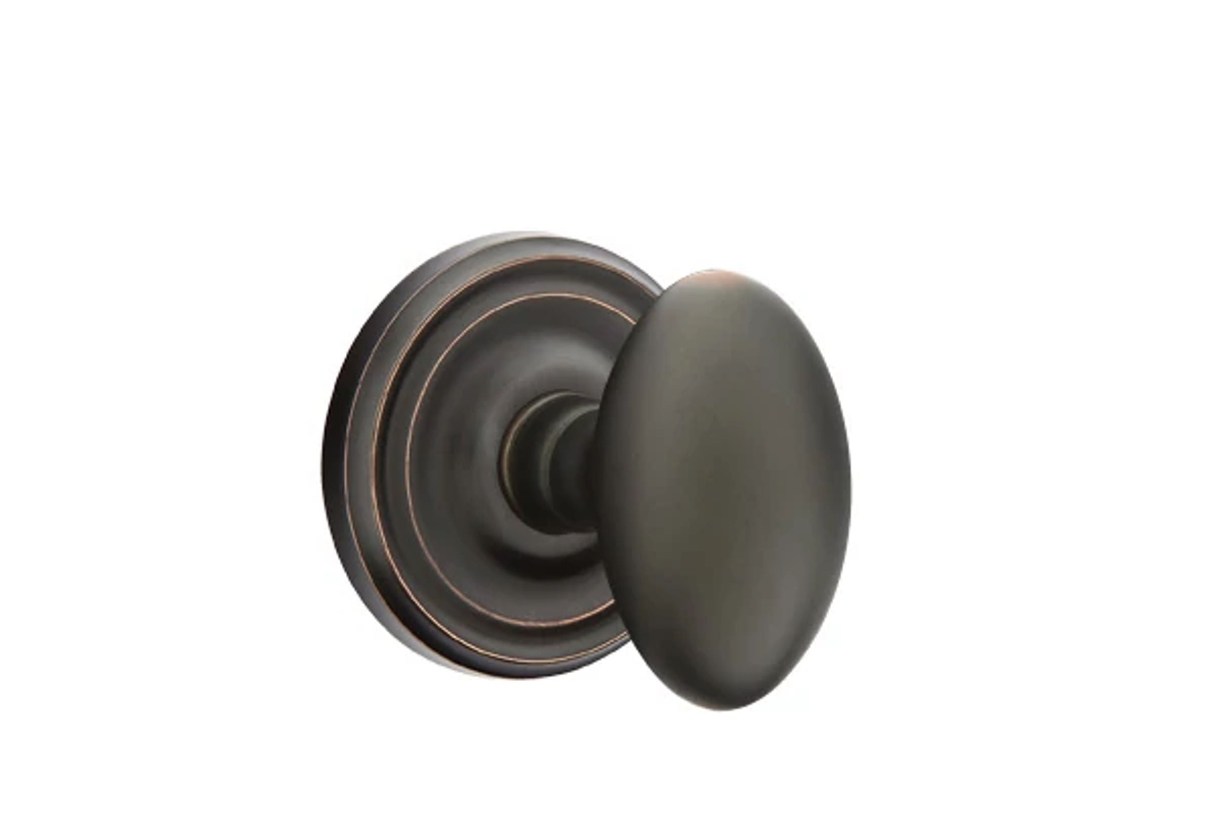 Emtek Concealed Fastener Egg Knob Set with Regular Rosette