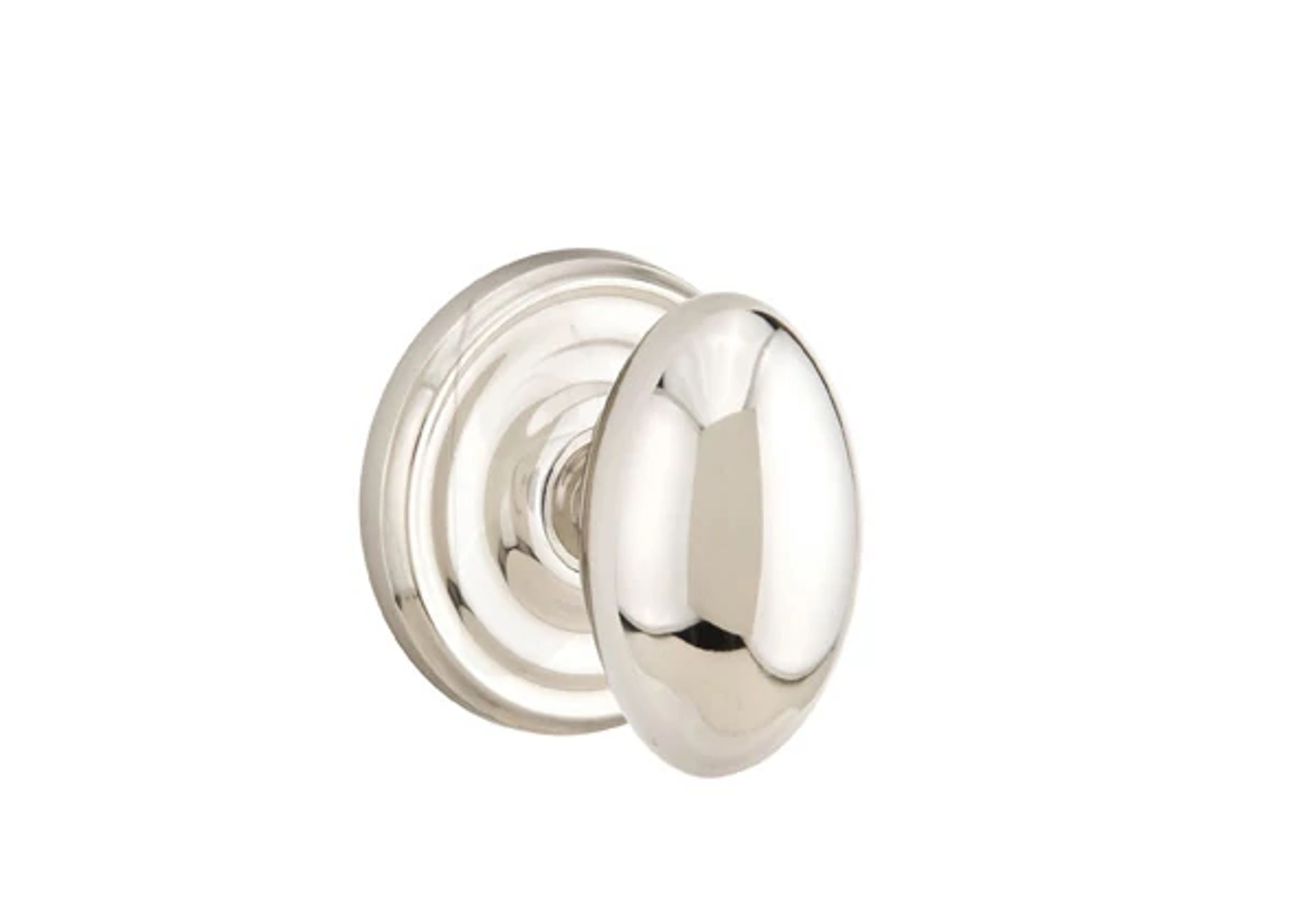 Emtek Concealed Fastener Egg Knob Set with Regular Rosette