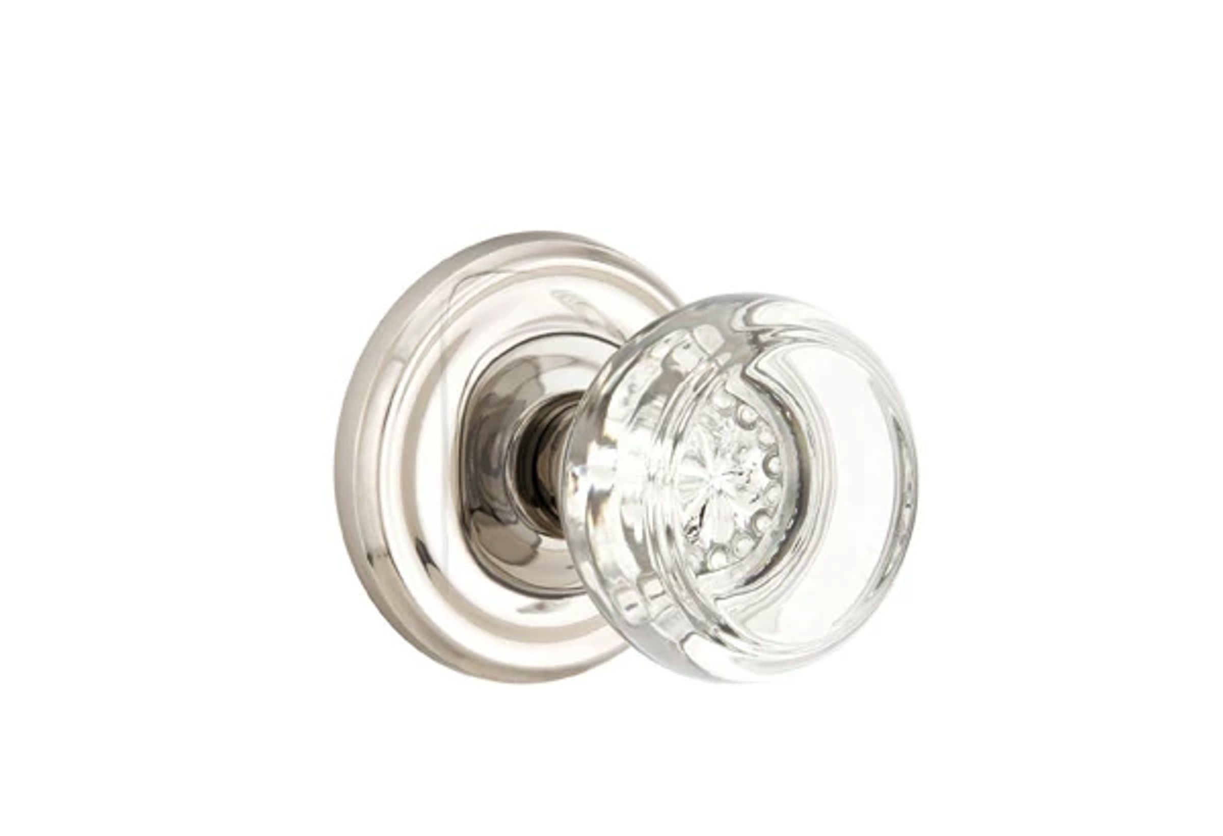 Emtek Georgetown Glass Knob Set with Regular Rosette