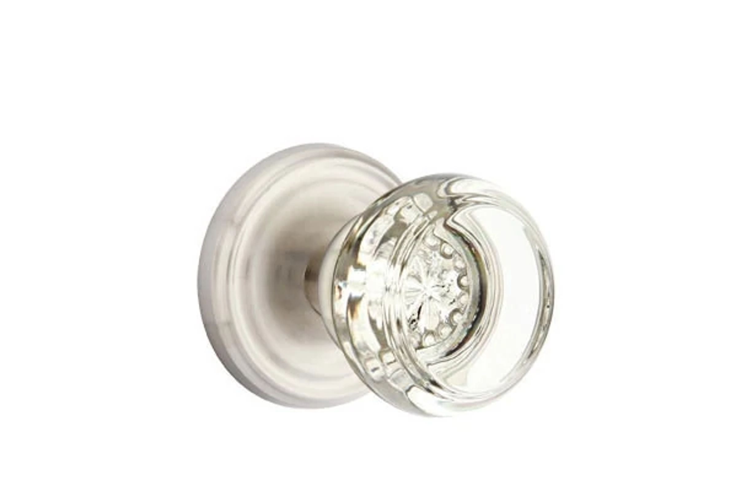 Emtek Georgetown Glass Knob Set with Regular Rosette