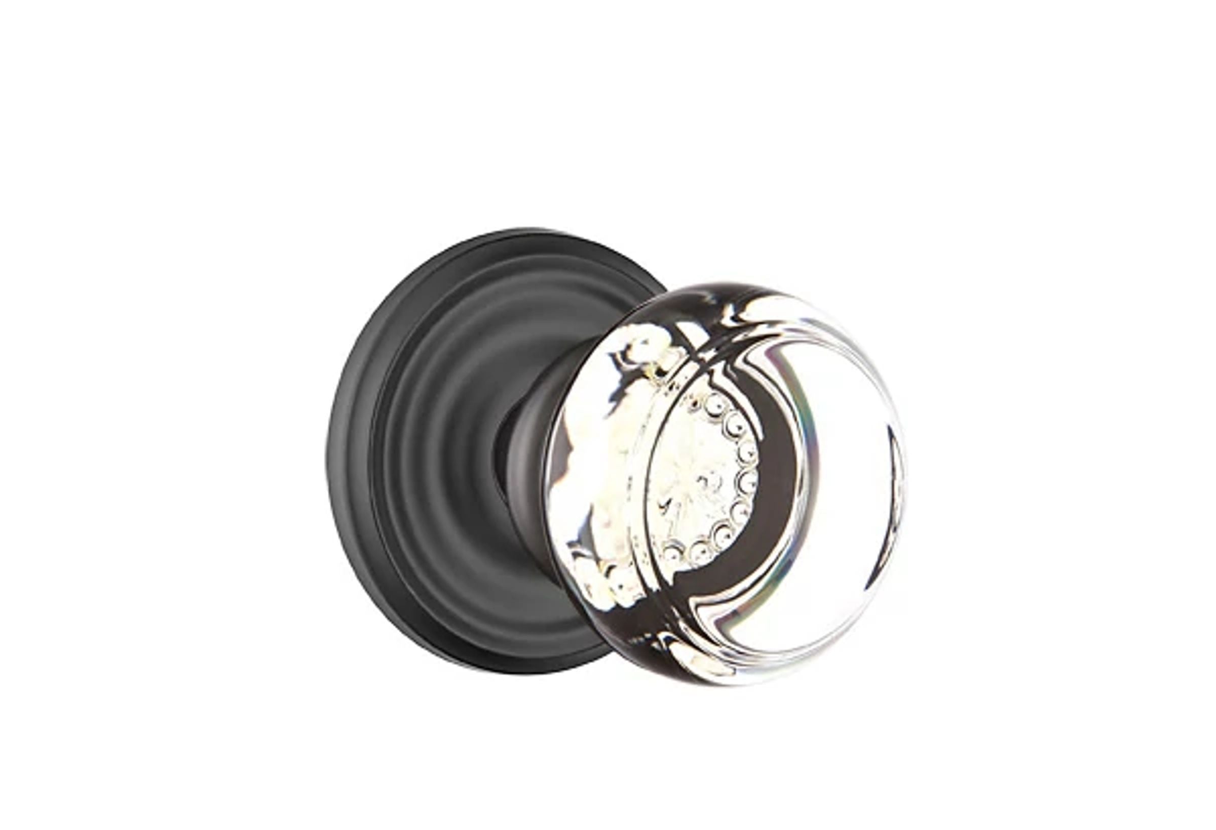 Emtek Georgetown Glass Knob Set with Regular Rosette