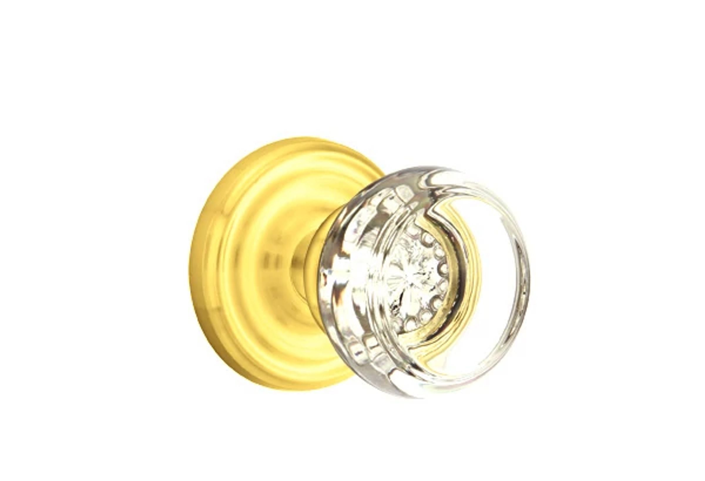 Emtek Georgetown Glass Knob Set with Regular Rosette