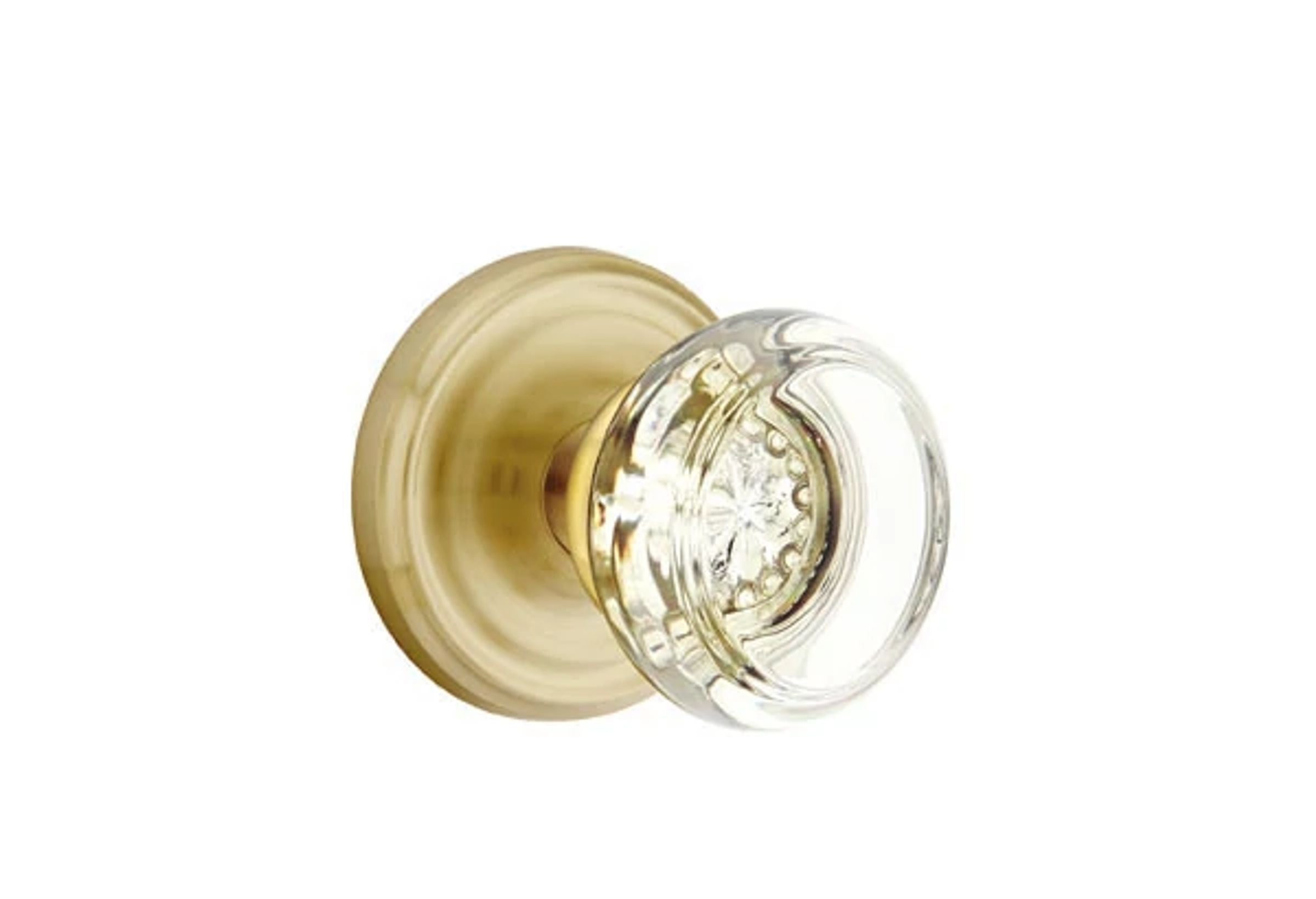 Emtek Georgetown Glass Knob Set with Regular Rosette