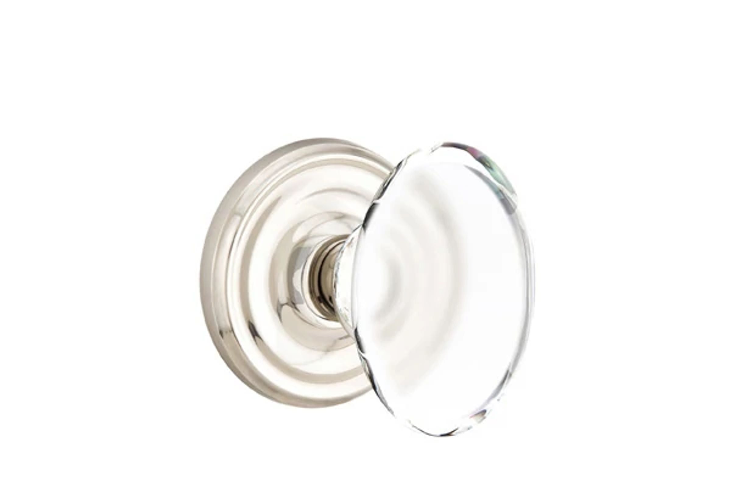 Emtek Hampton Glass Knob Set with Regular Rosette