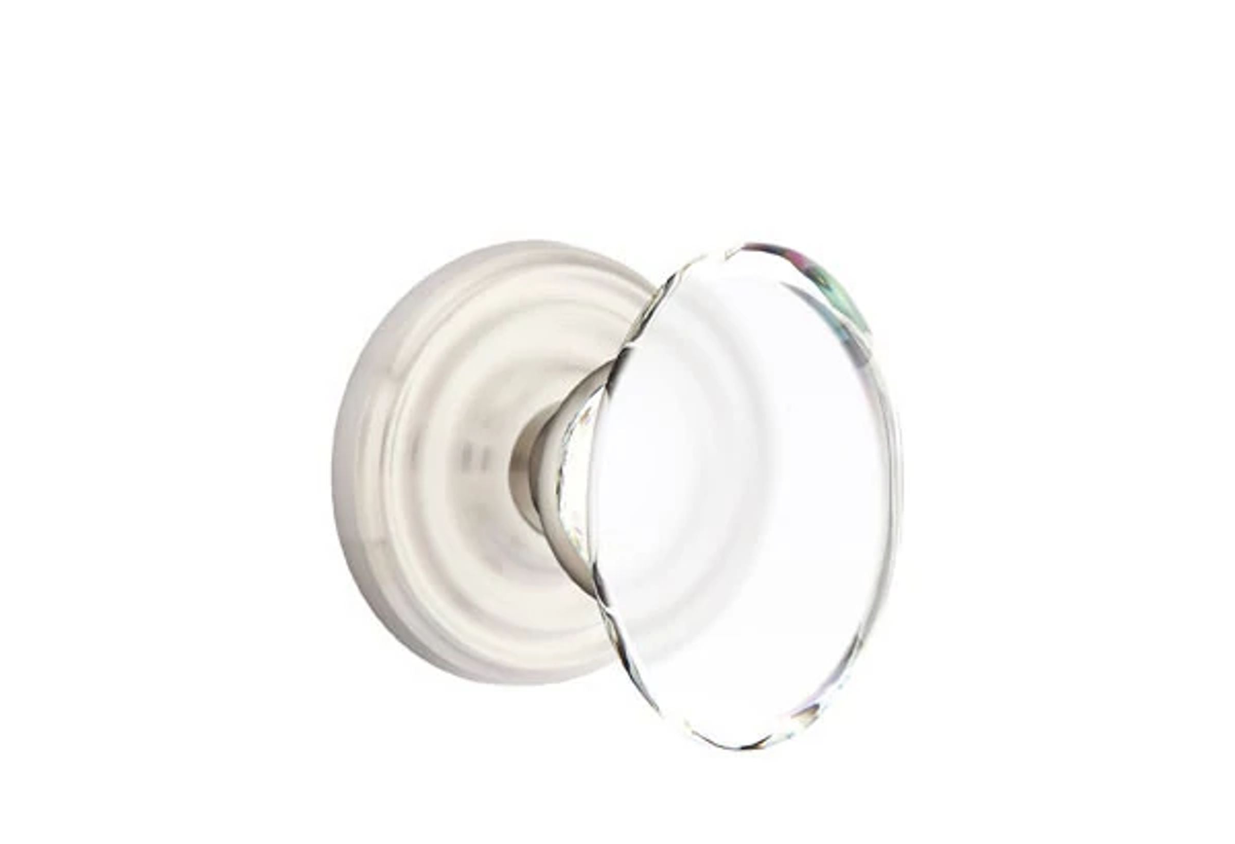 Emtek Hampton Glass Knob Set with Regular Rosette