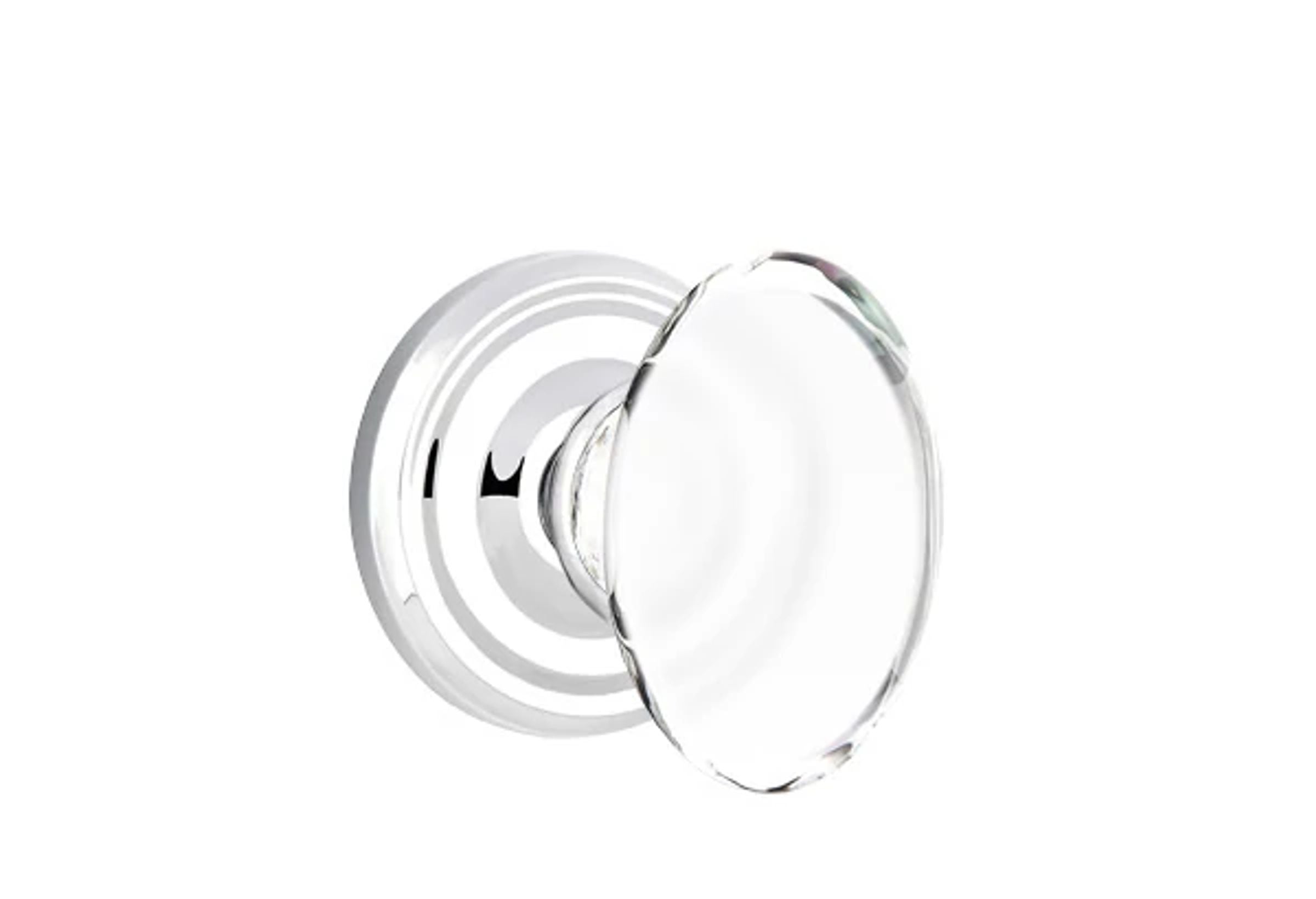 Emtek Hampton Glass Knob Set with Regular Rosette