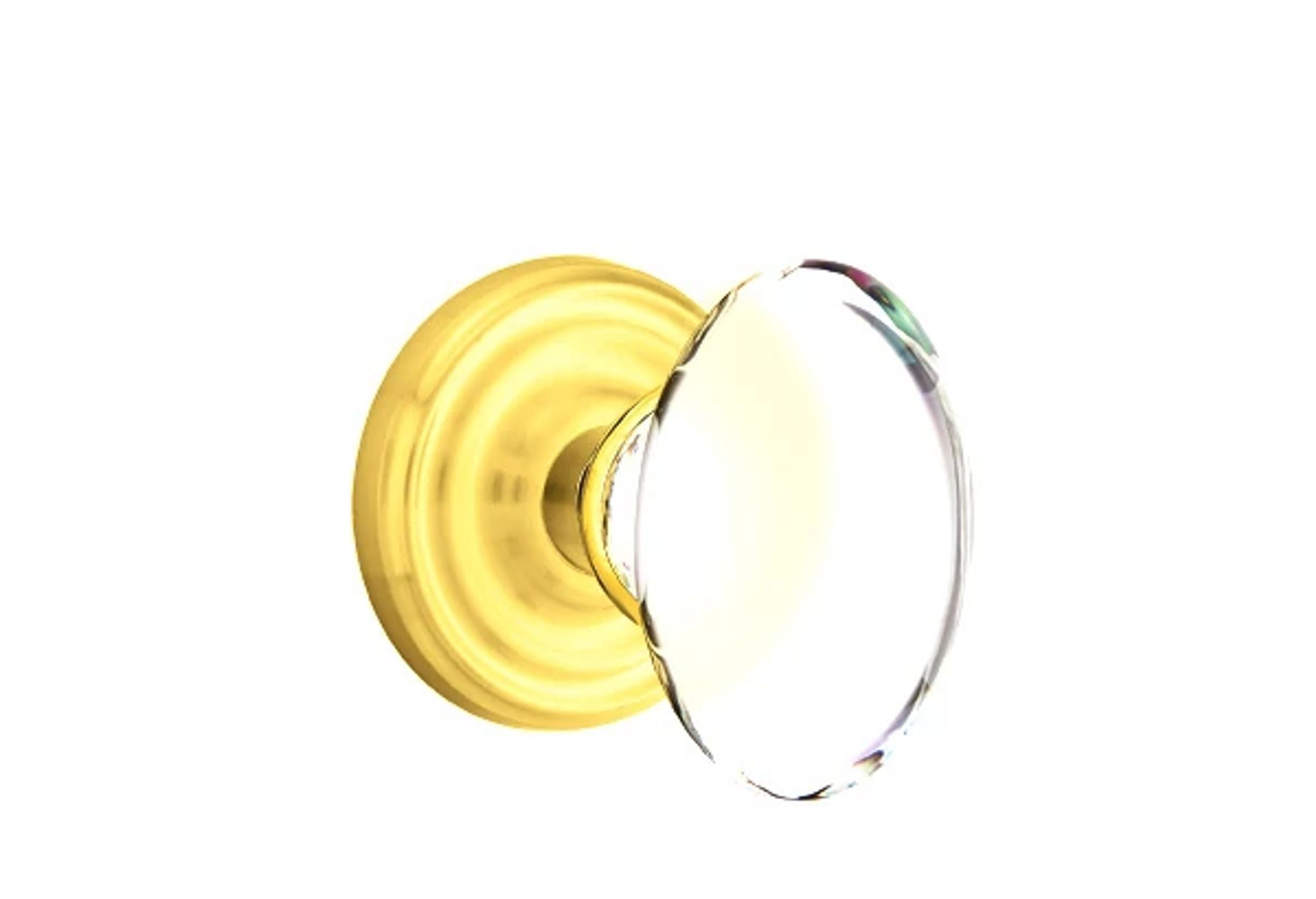 Emtek Hampton Glass Knob Set with Regular Rosette