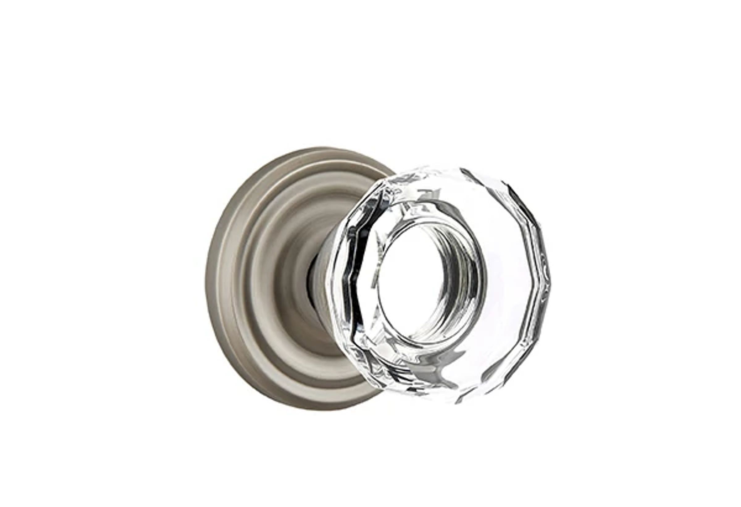Emtek Lowell Glass Knob Set with Regular Rosette