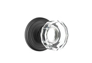 Emtek Concealed Fastener Lowell Glass Knob Set with Regular Rosette