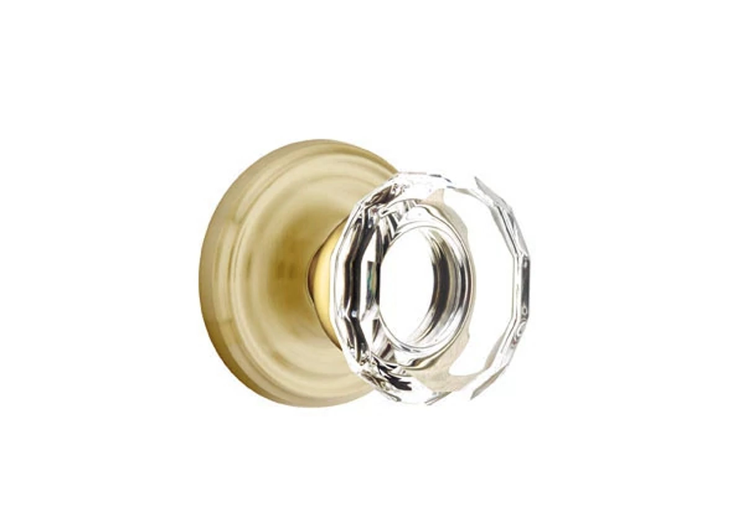 Emtek Concealed Fastener Lowell Glass Knob Set with Regular Rosette