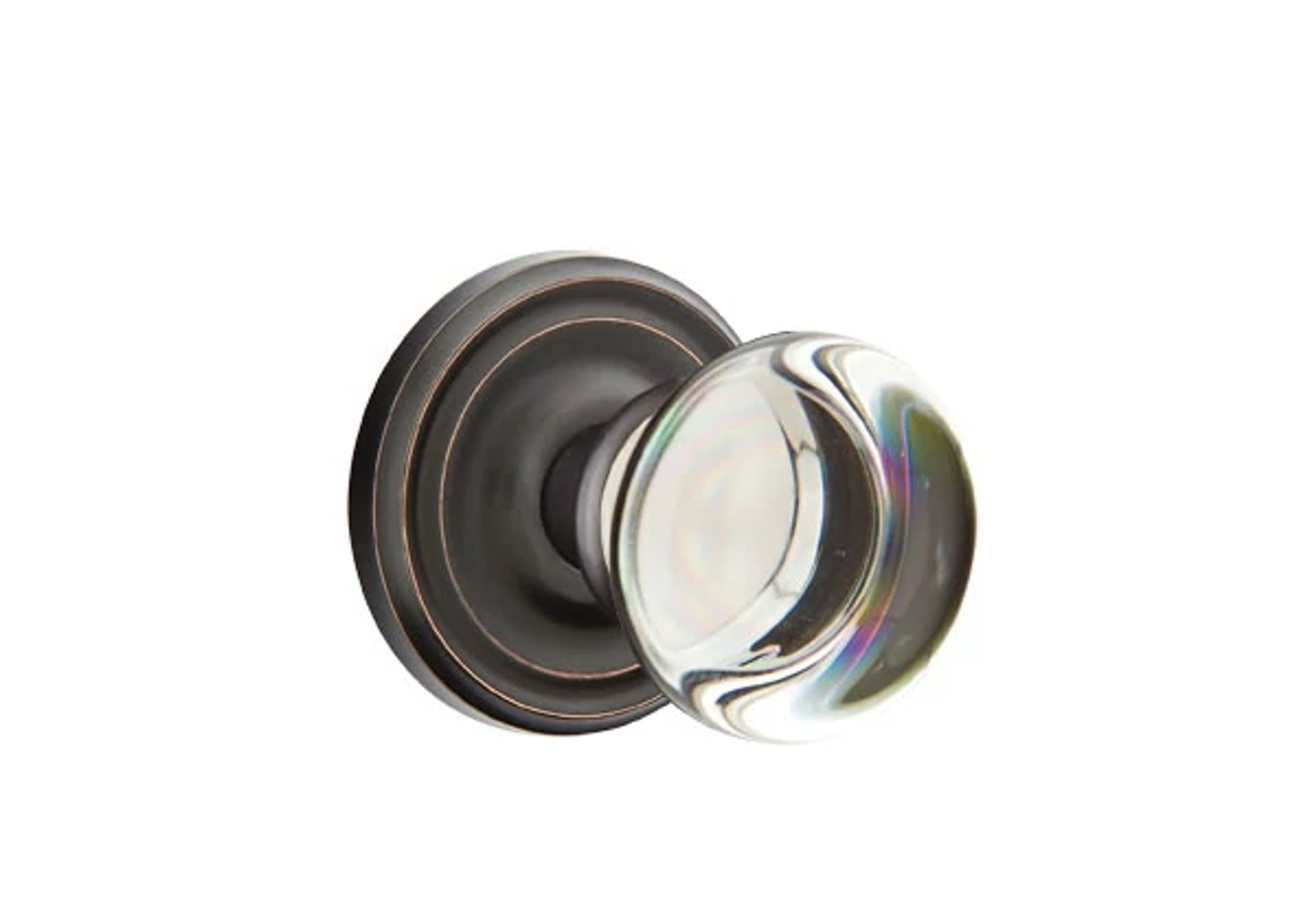 Emtek Concealed Fastener Providence Glass Knob Set with Regular Rosette