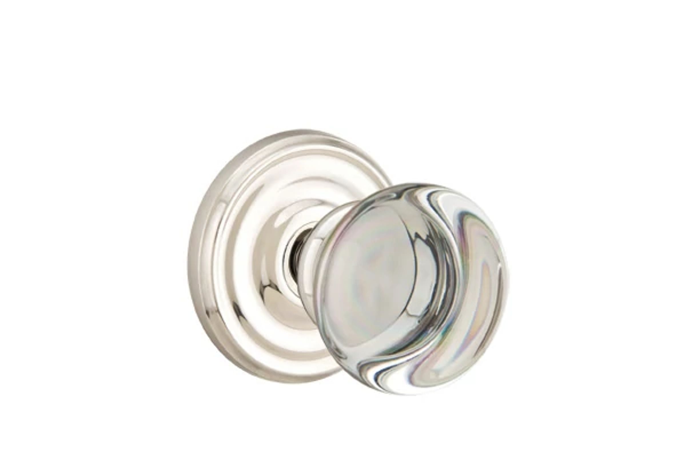 Emtek Providence Glass Knob Set with Regular Rosette