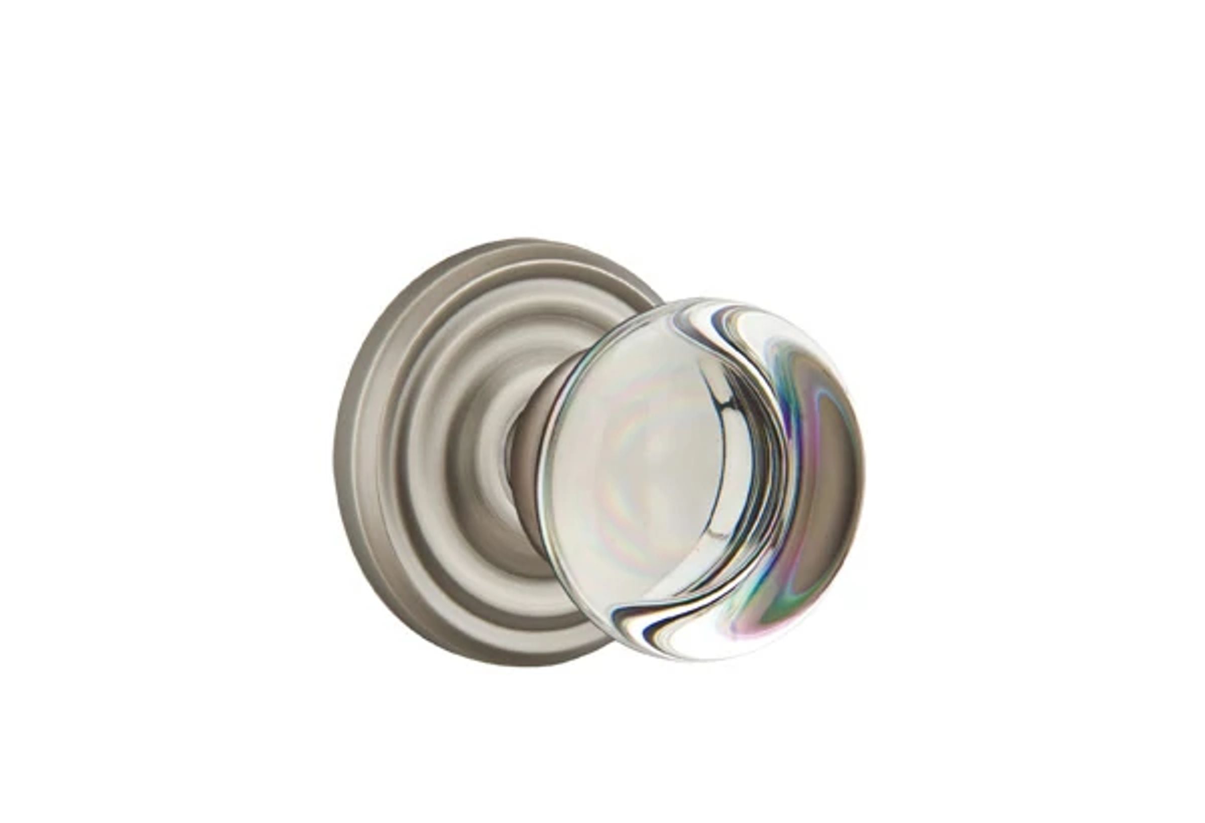 Emtek Providence Glass Knob Set with Regular Rosette