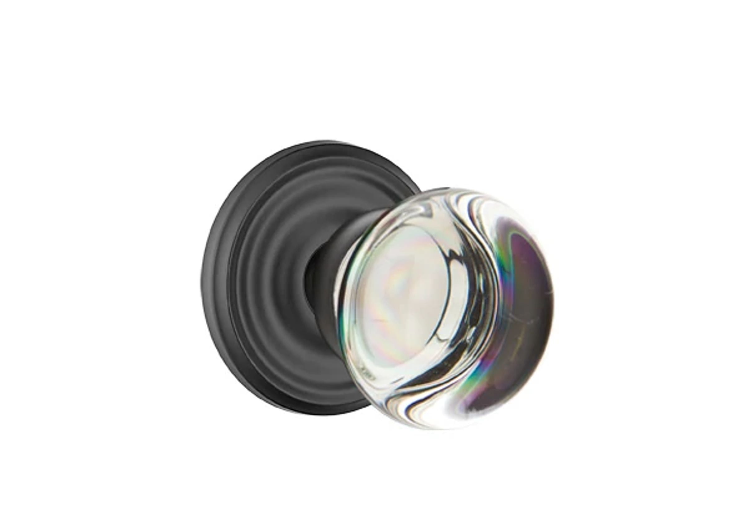 Emtek Providence Glass Knob Set with Regular Rosette