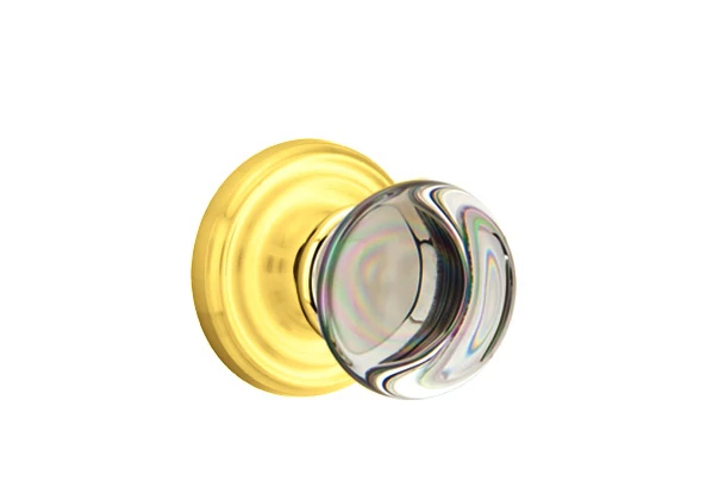 Emtek Concealed Fastener Providence Glass Knob Set with Regular Rosette