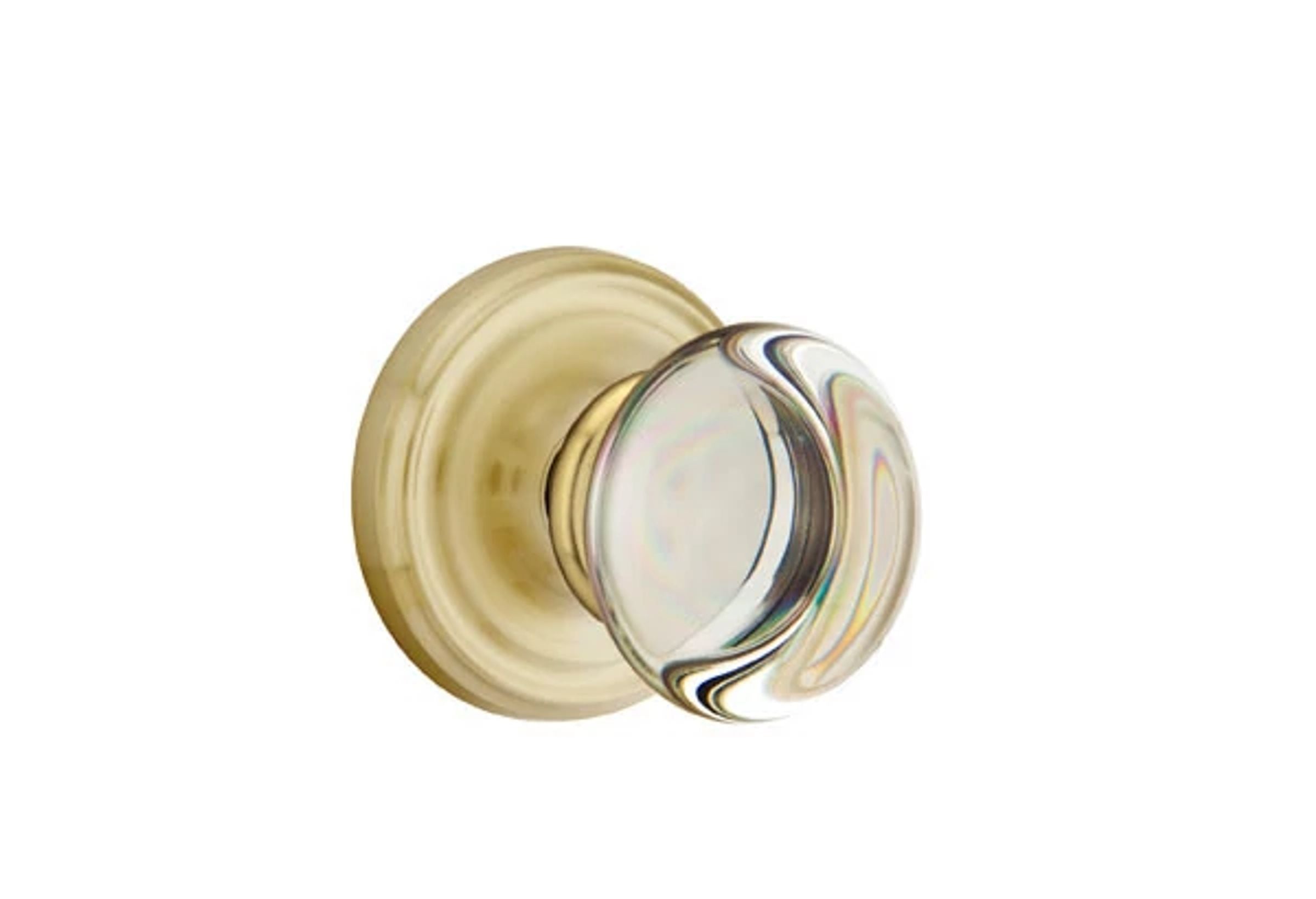 Emtek Concealed Fastener Providence Glass Knob Set with Regular Rosette