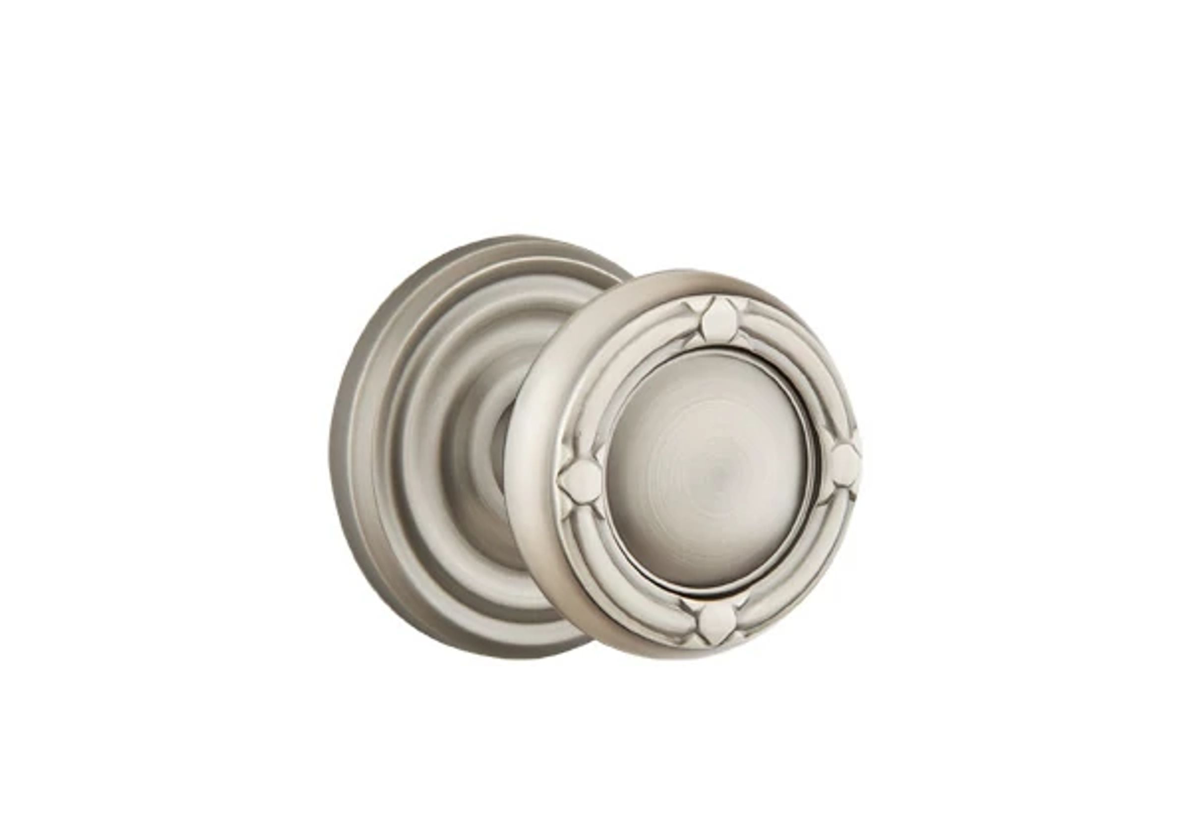 Emtek Concealed Fastener Ribbon & Reed Knob Set with Regular Rosette