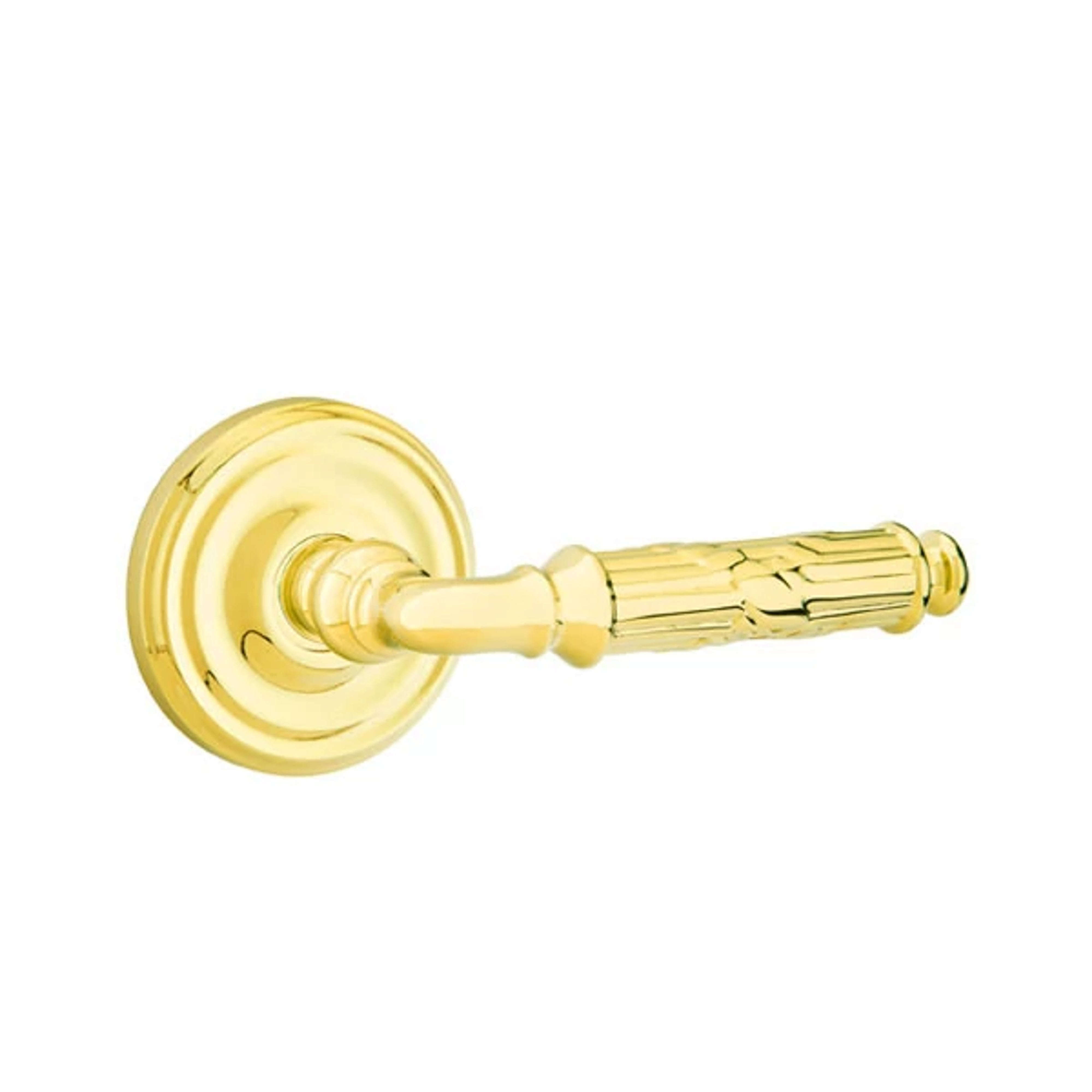 Emtek Concealed Fastener Ribbon & Reed Lever Set with Regular Rosette