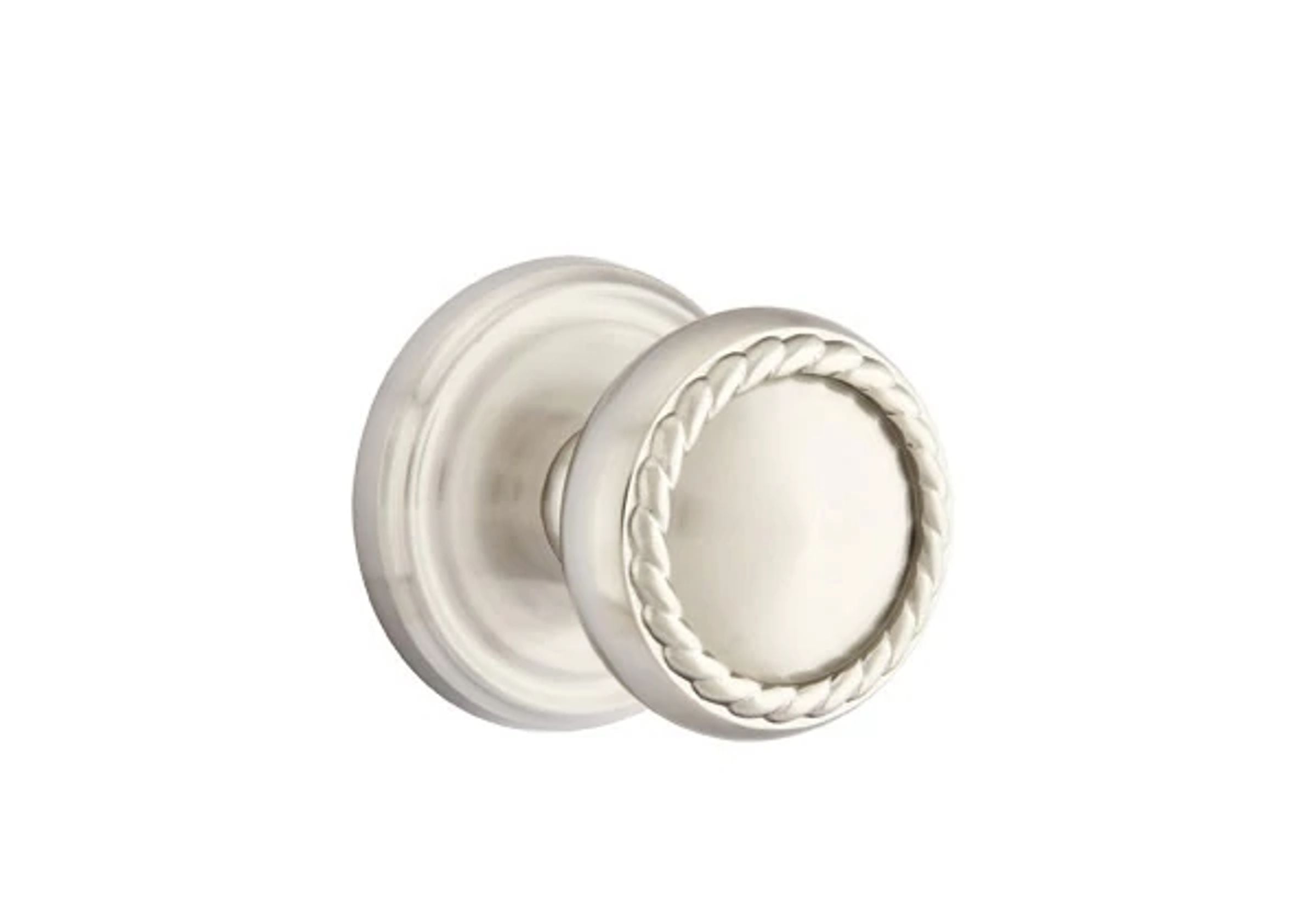 Emtek Concealed Fastener Rope Knob Set with Regular Rosette