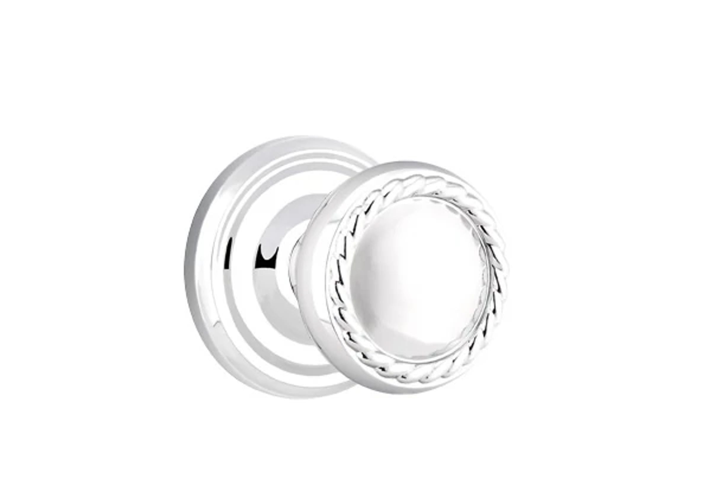 Emtek Concealed Fastener Rope Knob Set with Regular Rosette